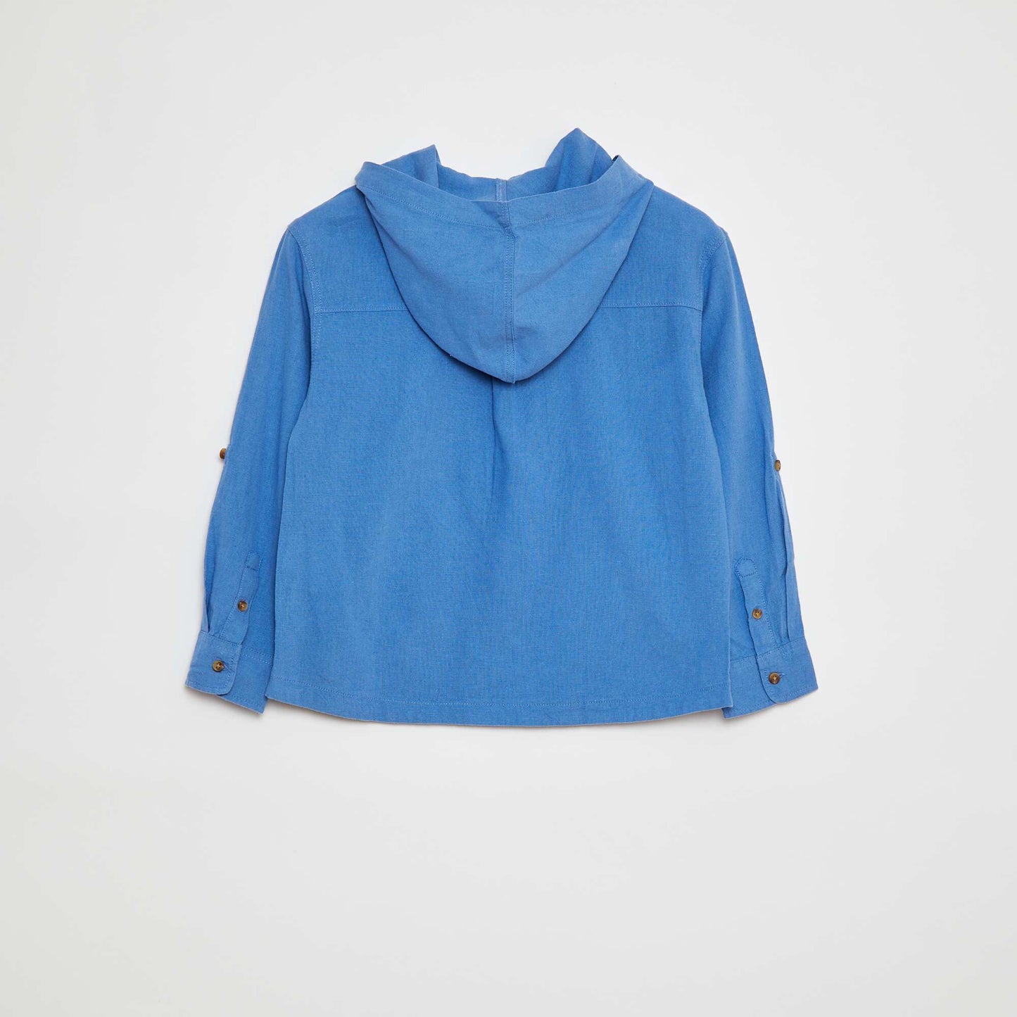 Chemise en lin mélangé BLEU