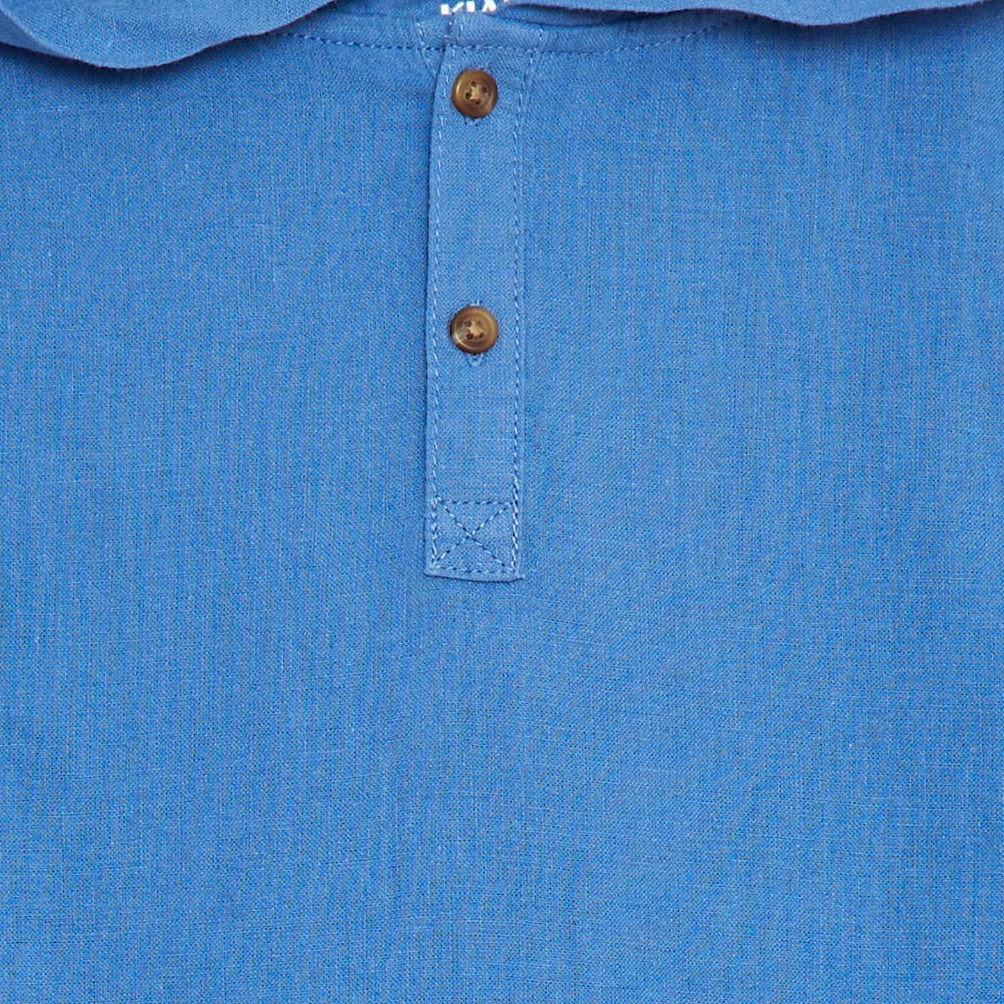 Chemise en lin mélangé BLEU