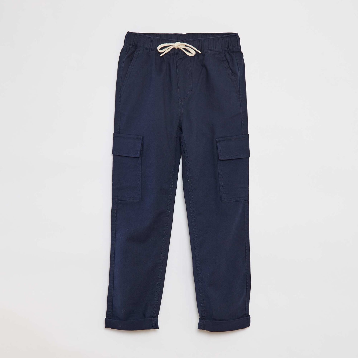 Pantalon multipoche uni BLEU