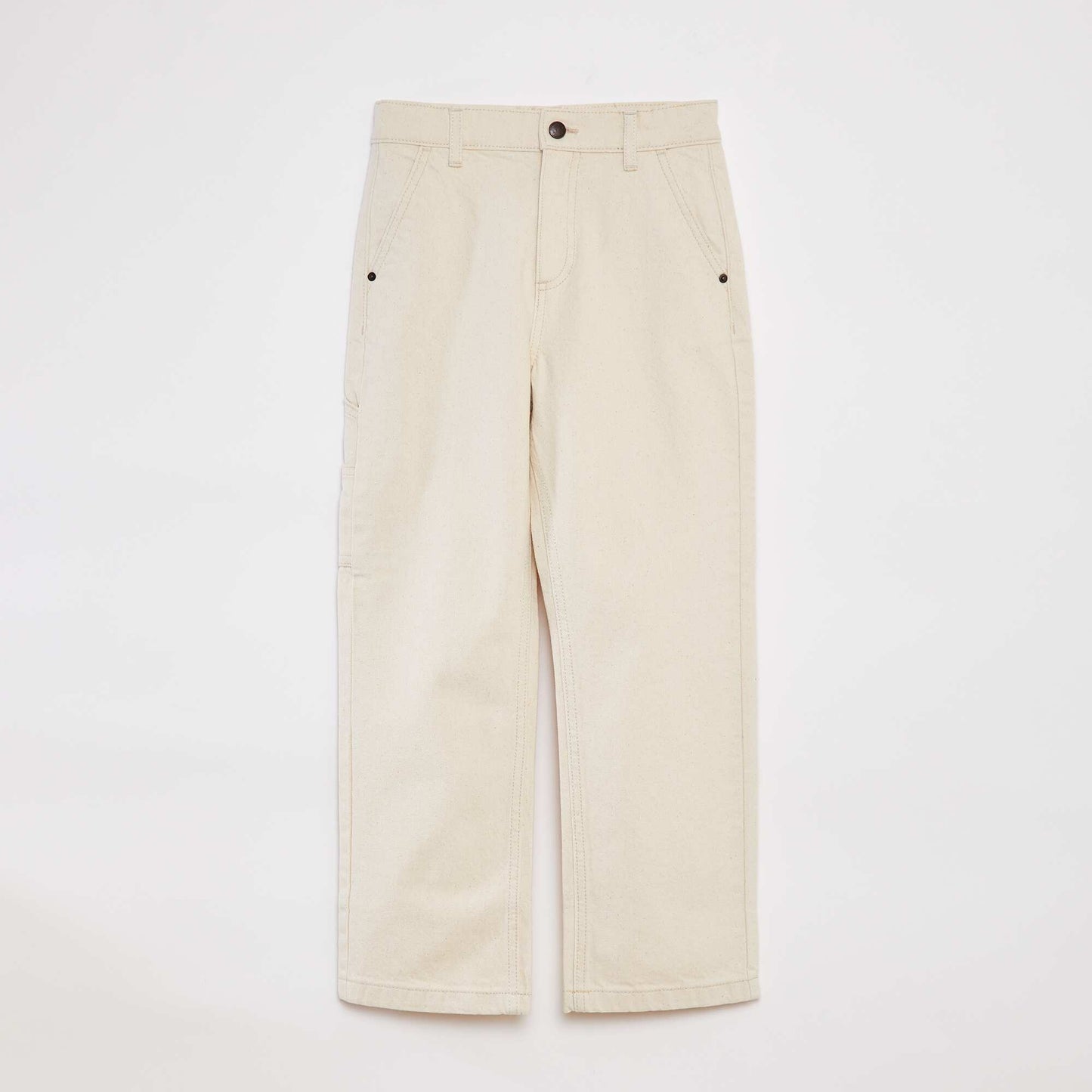 Pantalon slim avec taille ajustable BLANC