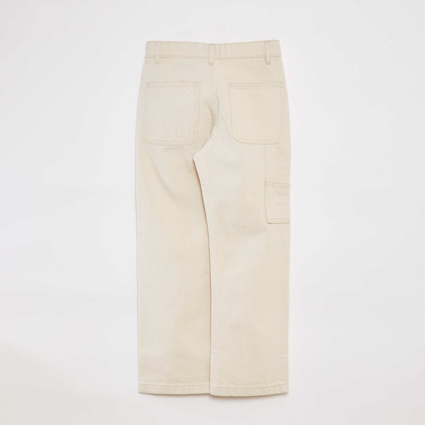 Pantalon slim avec taille ajustable BLANC