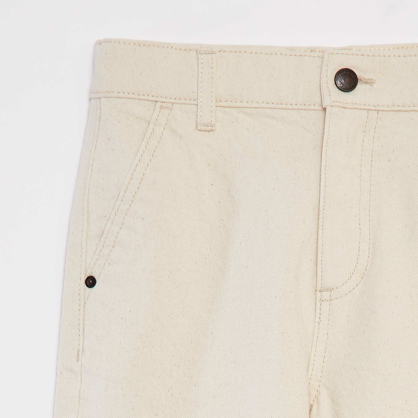 Pantalon slim avec taille ajustable BLANC