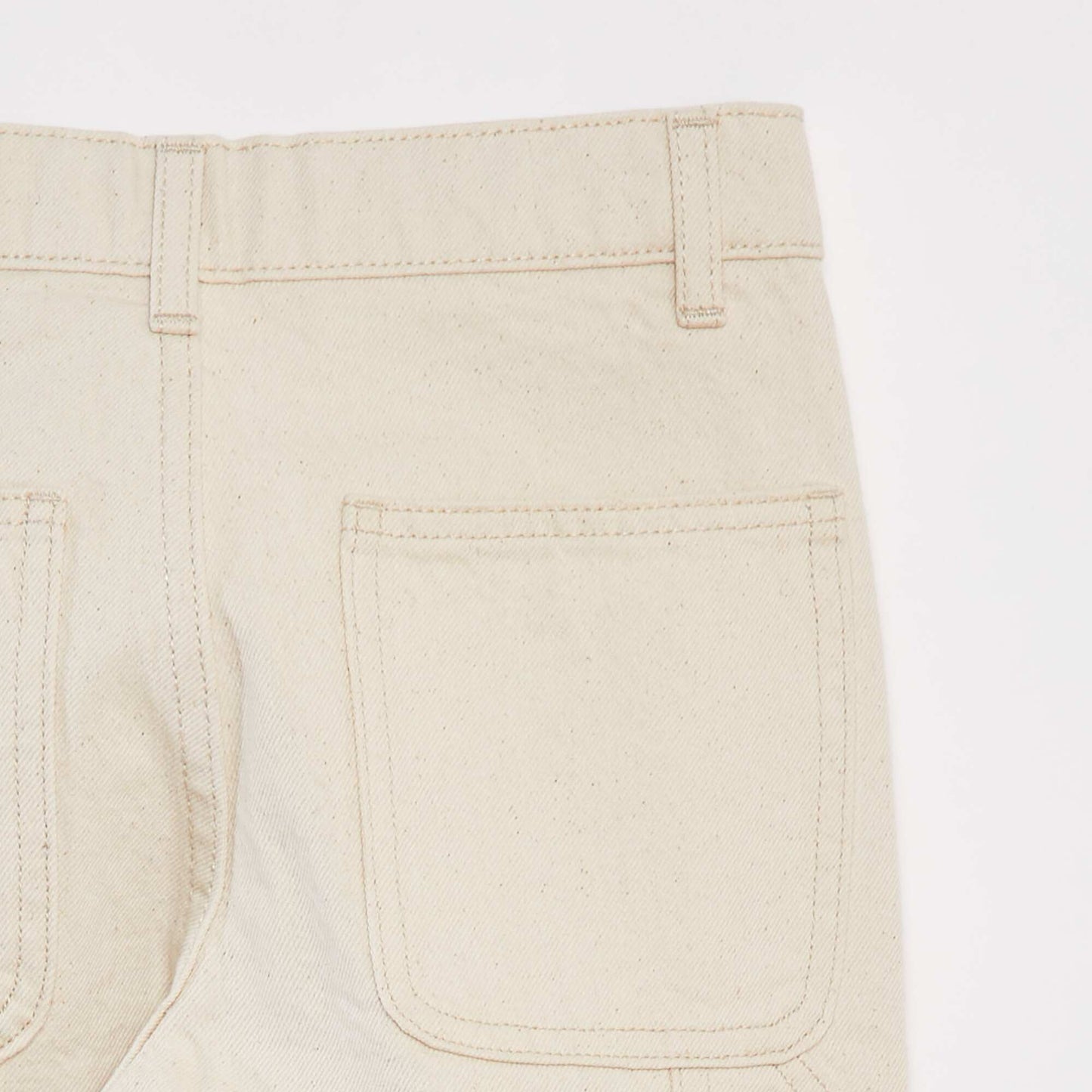 Pantalon slim avec taille ajustable BLANC