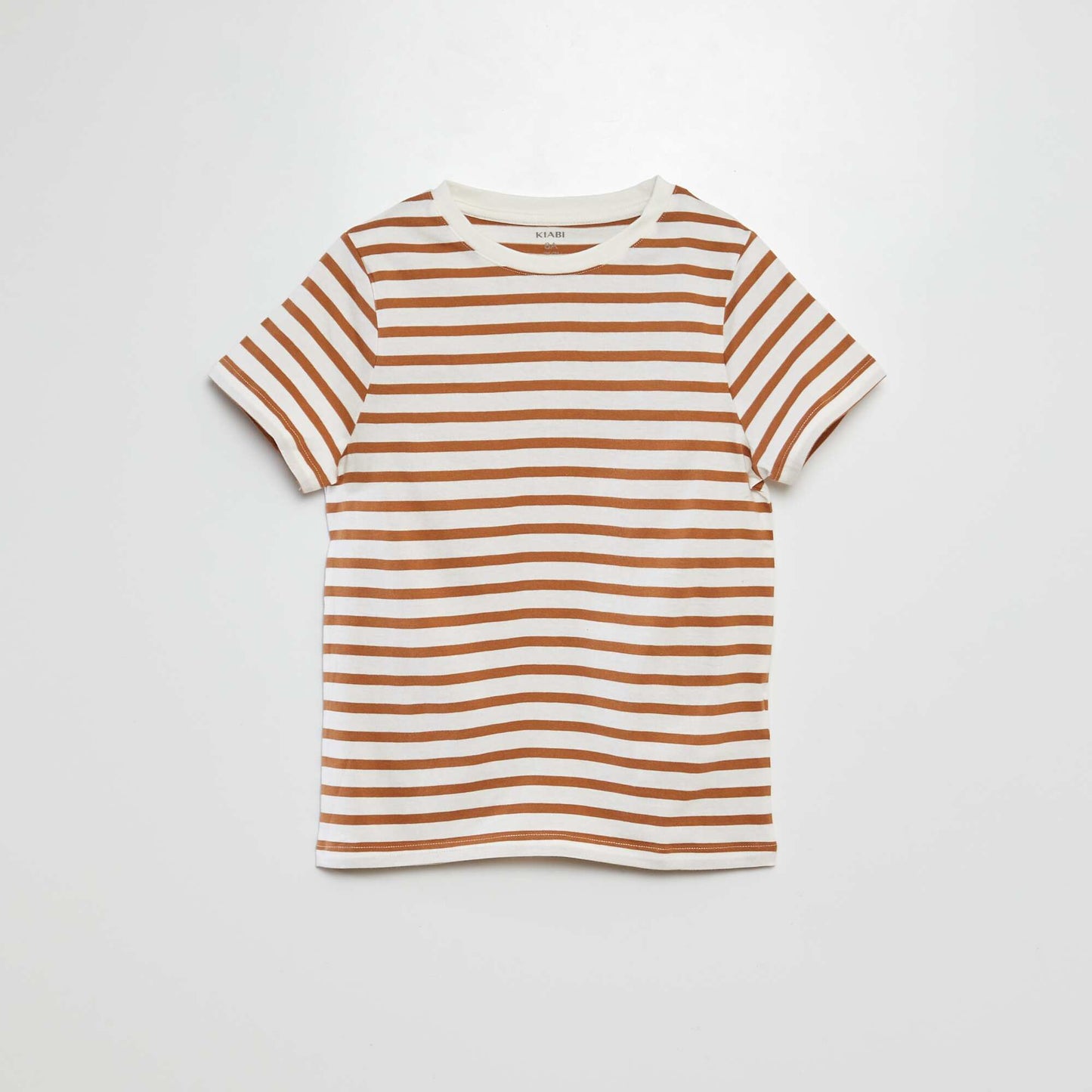 T-shirt manches courtes à motif MARRON