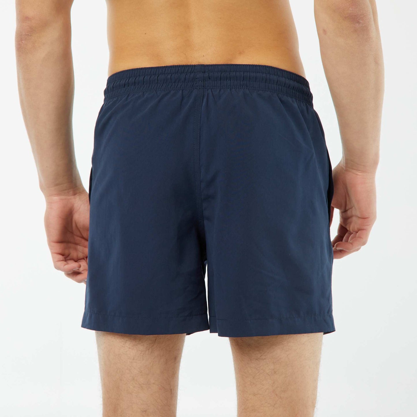 Short de bain uni avec cordons BLEU