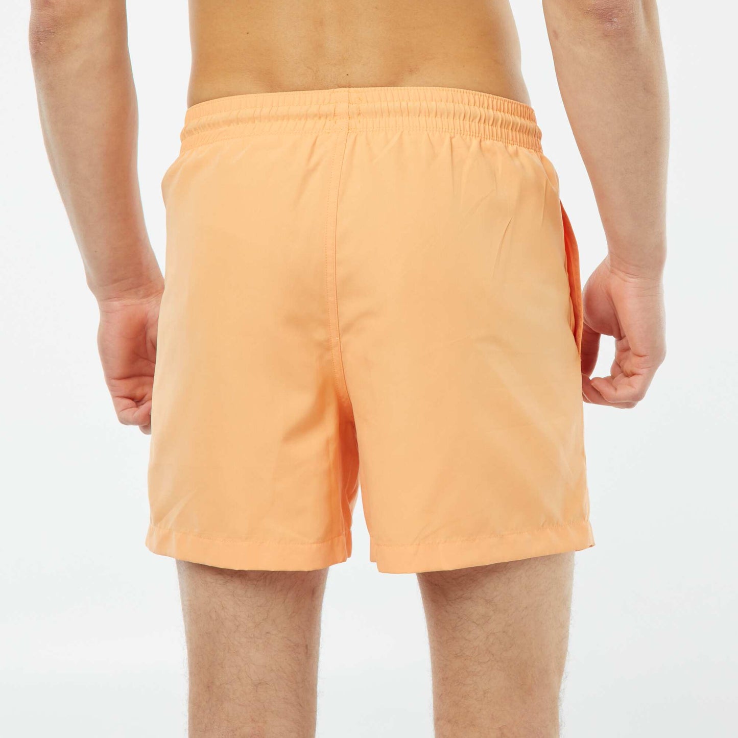 Short de bain uni avec cordons ORANGE