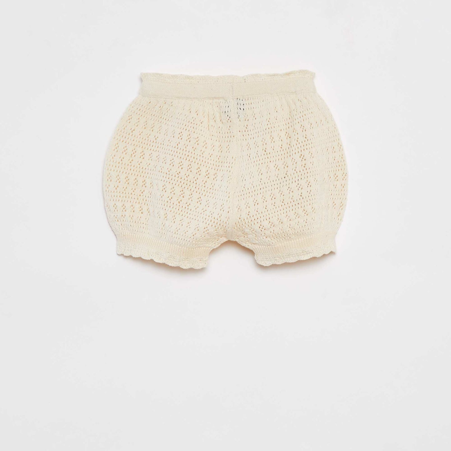 Ensemble en tricot t-shirt + short + bandeau - 3 pièces BLANC