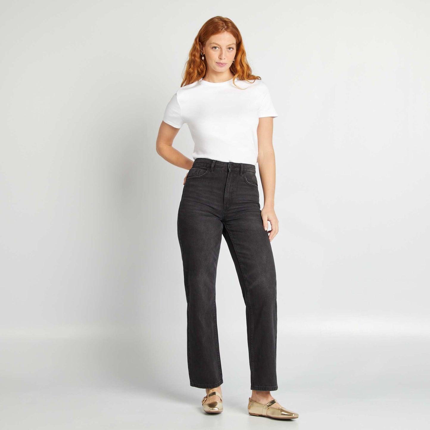 Jean regular / coupe droite Noir