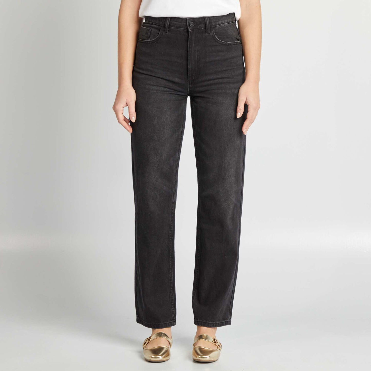 Jean regular / coupe droite Noir