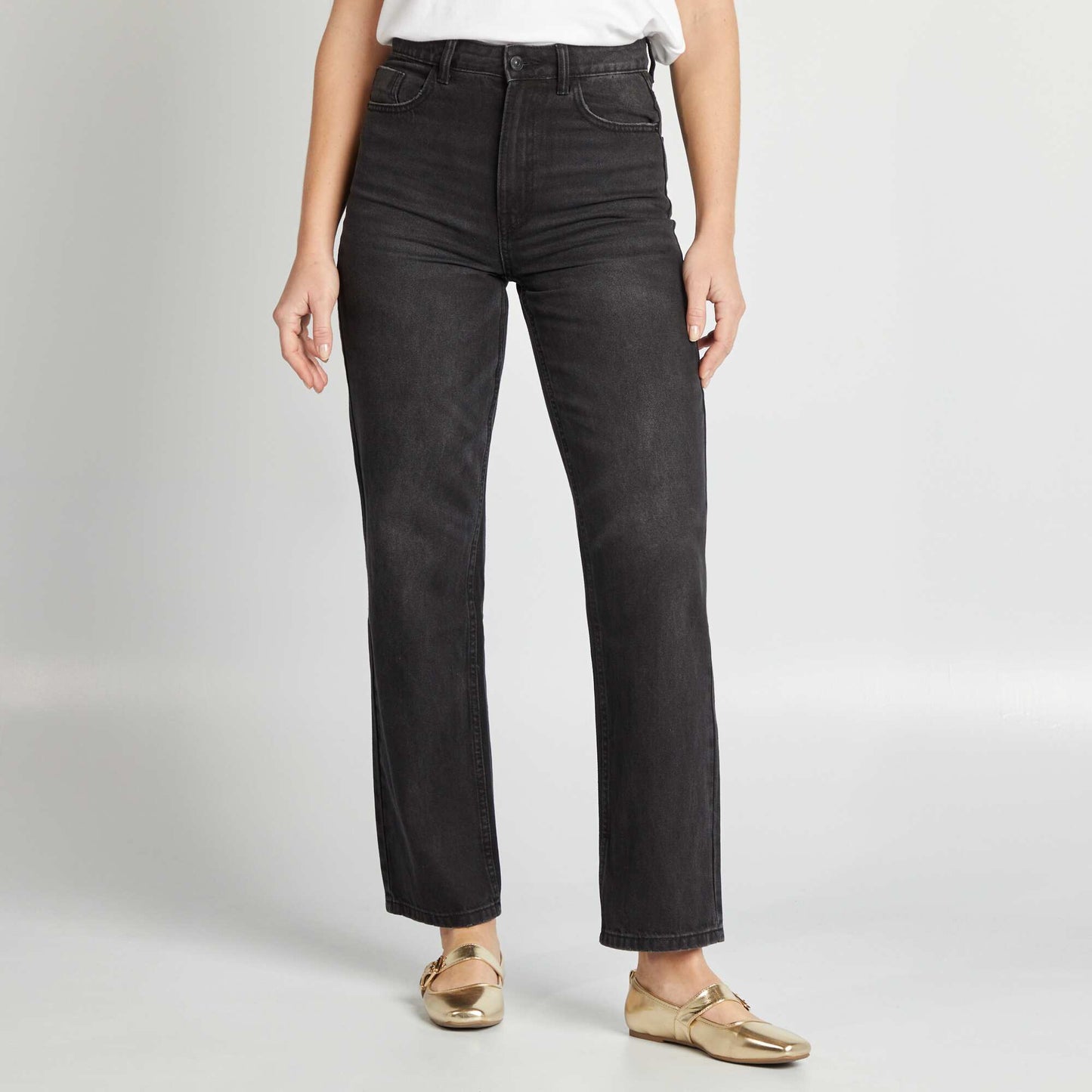Jean regular / coupe droite Noir