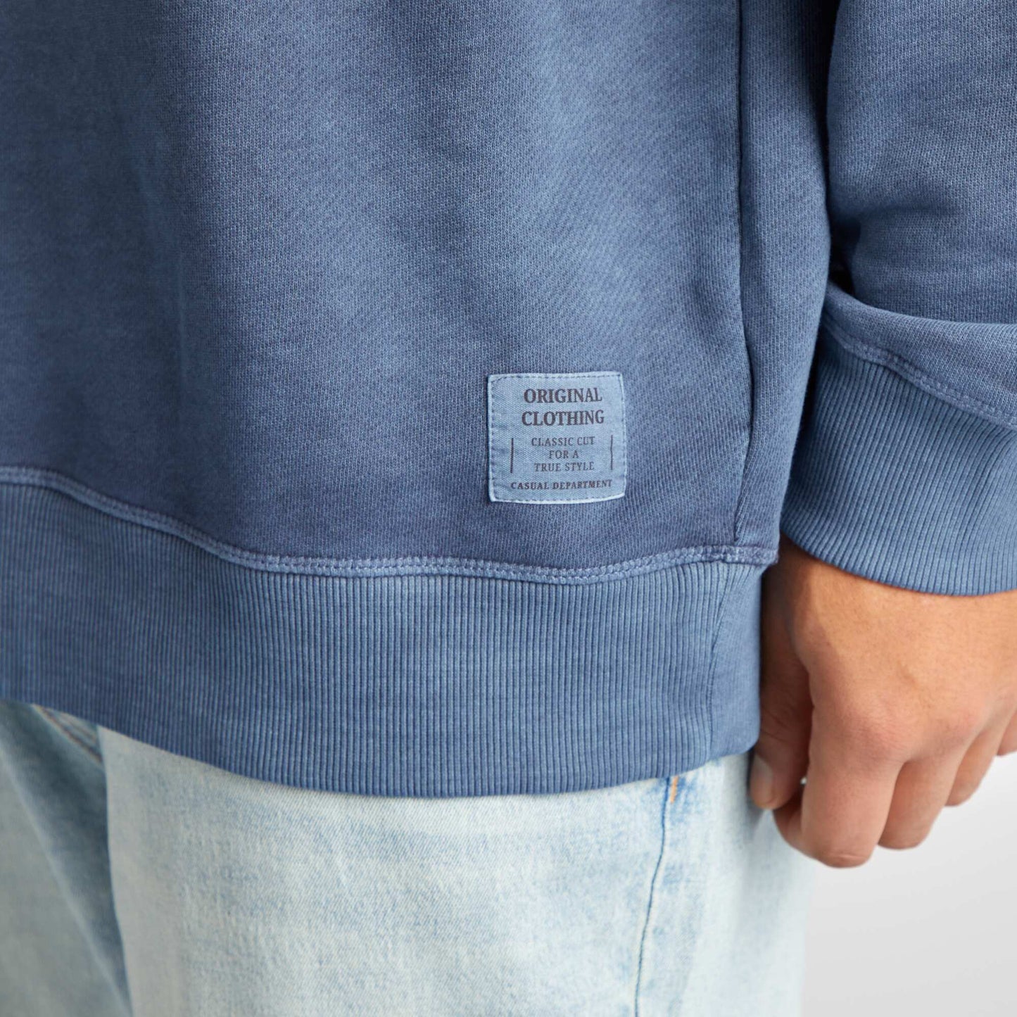 Sweat uni léger Bleu