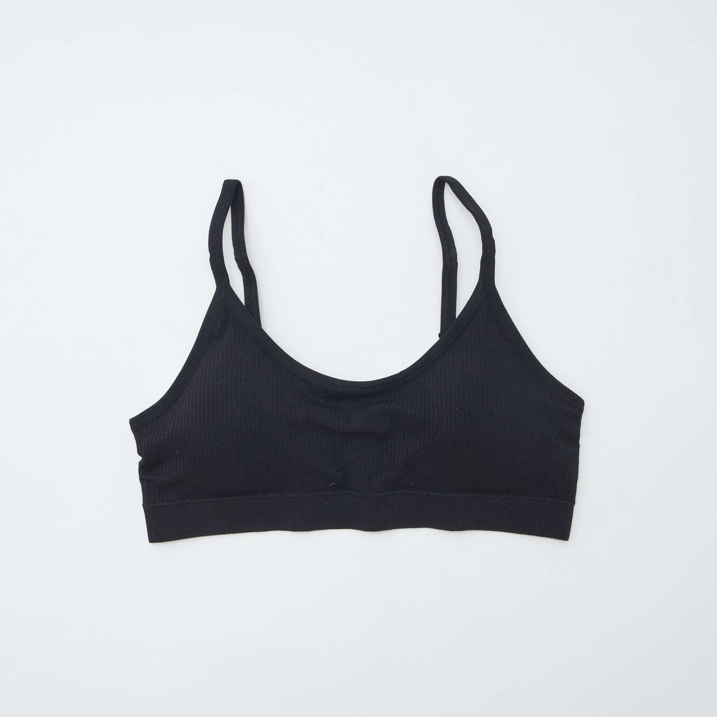Lot de 2 brassières côtelés BLANC/NOIR