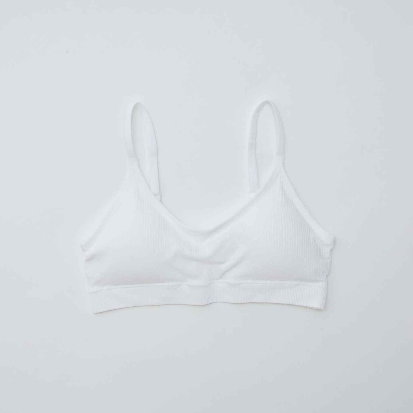 Lot de 2 brassières côtelés BLANC/NOIR