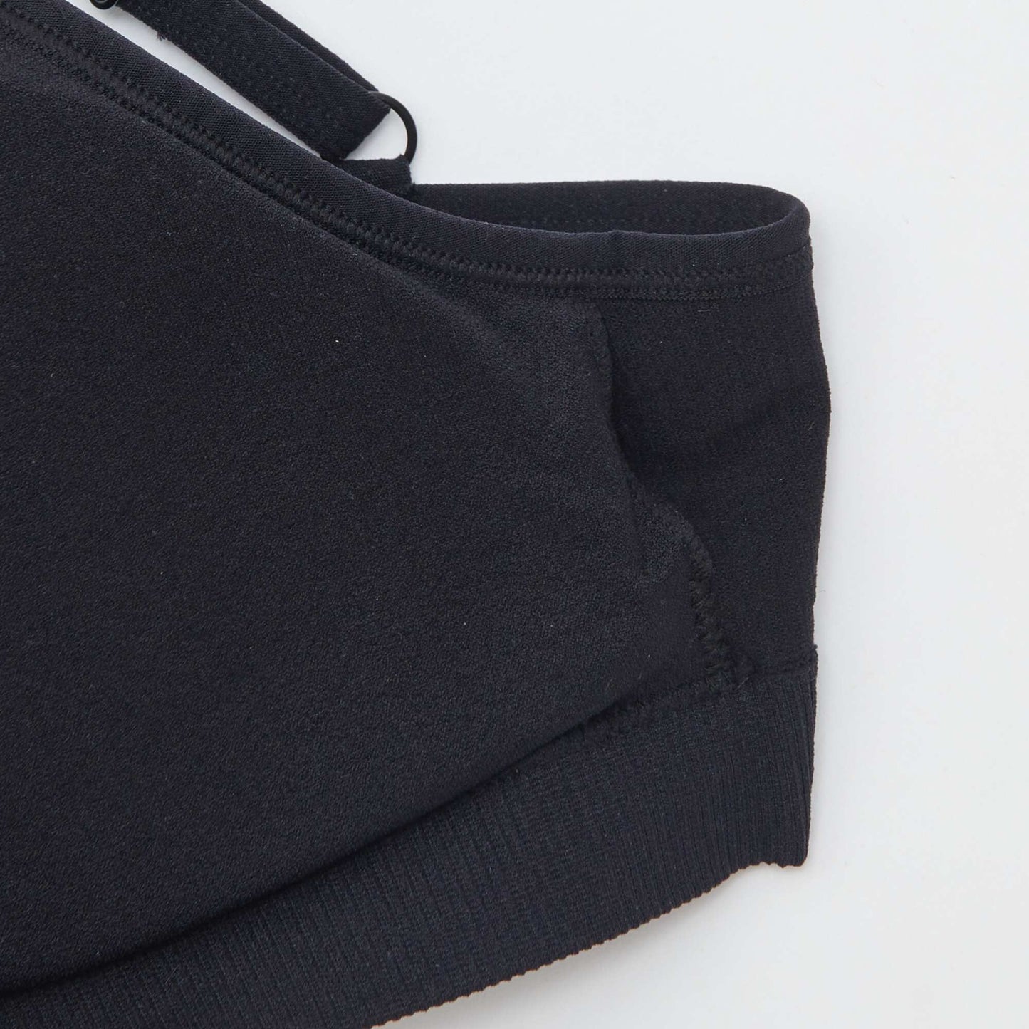 Lot de 2 brassières côtelés BLANC/NOIR