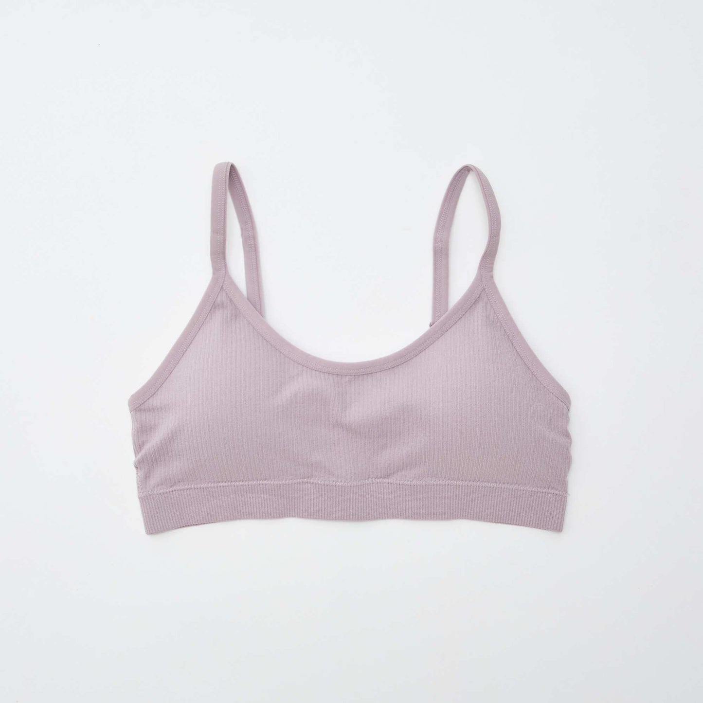 Lot de 2 brassières côtelés NOIR/VIOLET