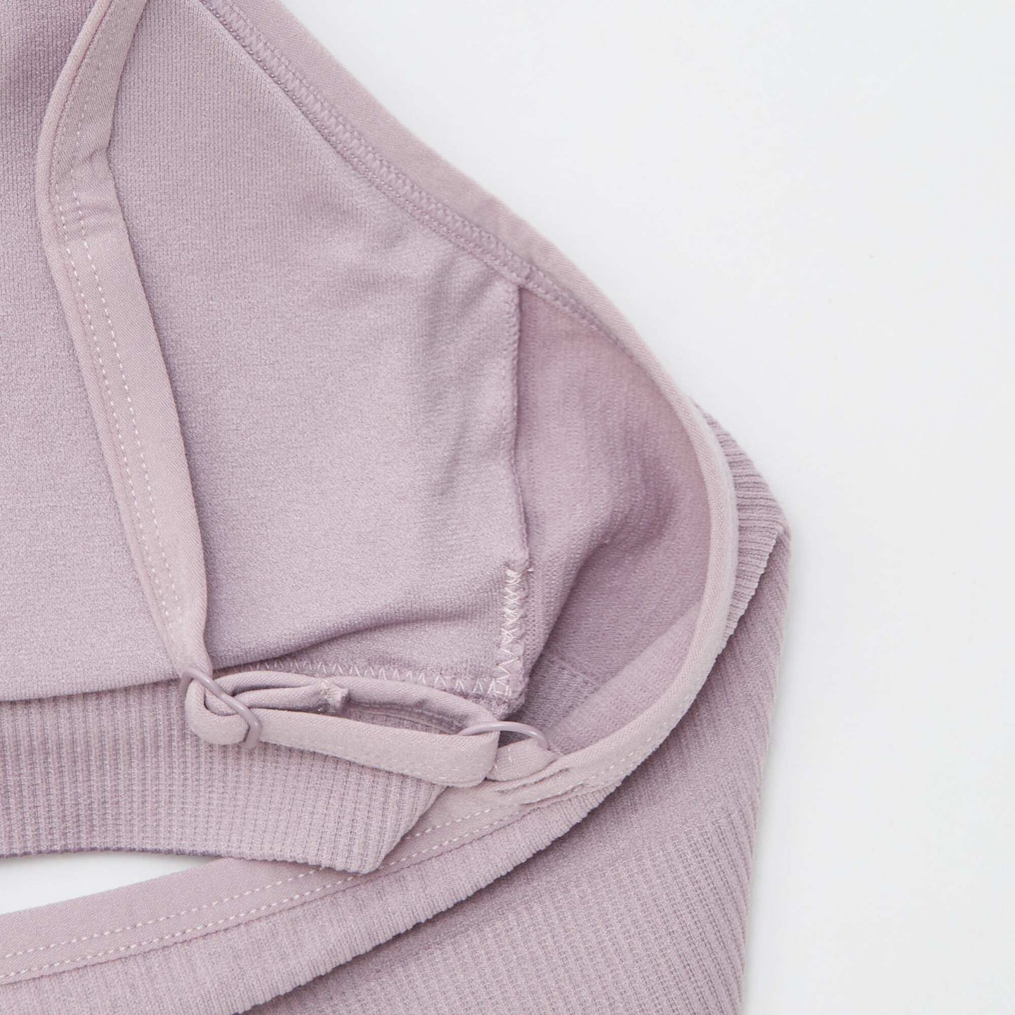 Lot de 2 brassières côtelés NOIR/VIOLET