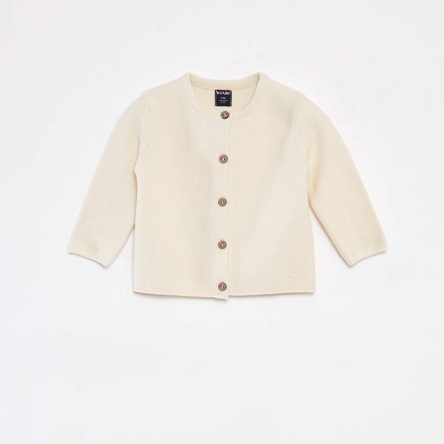 Gilet en tricot avec ouverture boutonnée BLANC