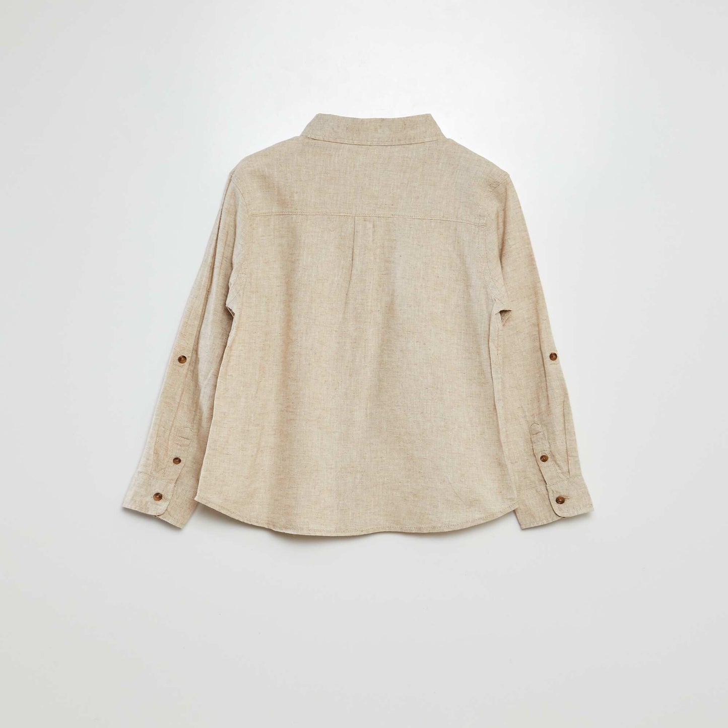Chemise en lin mélangé BEIGE