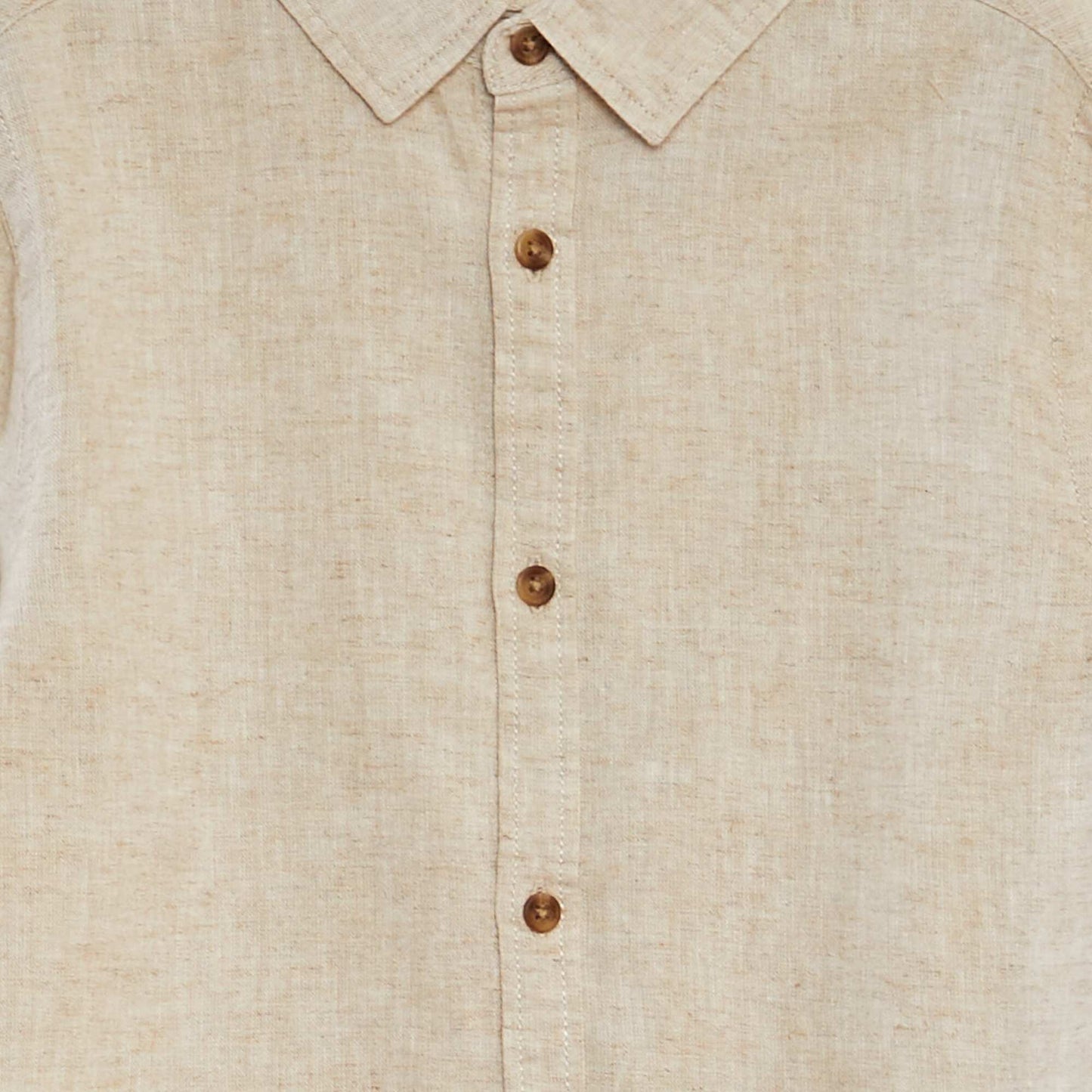 Chemise en lin mélangé BEIGE