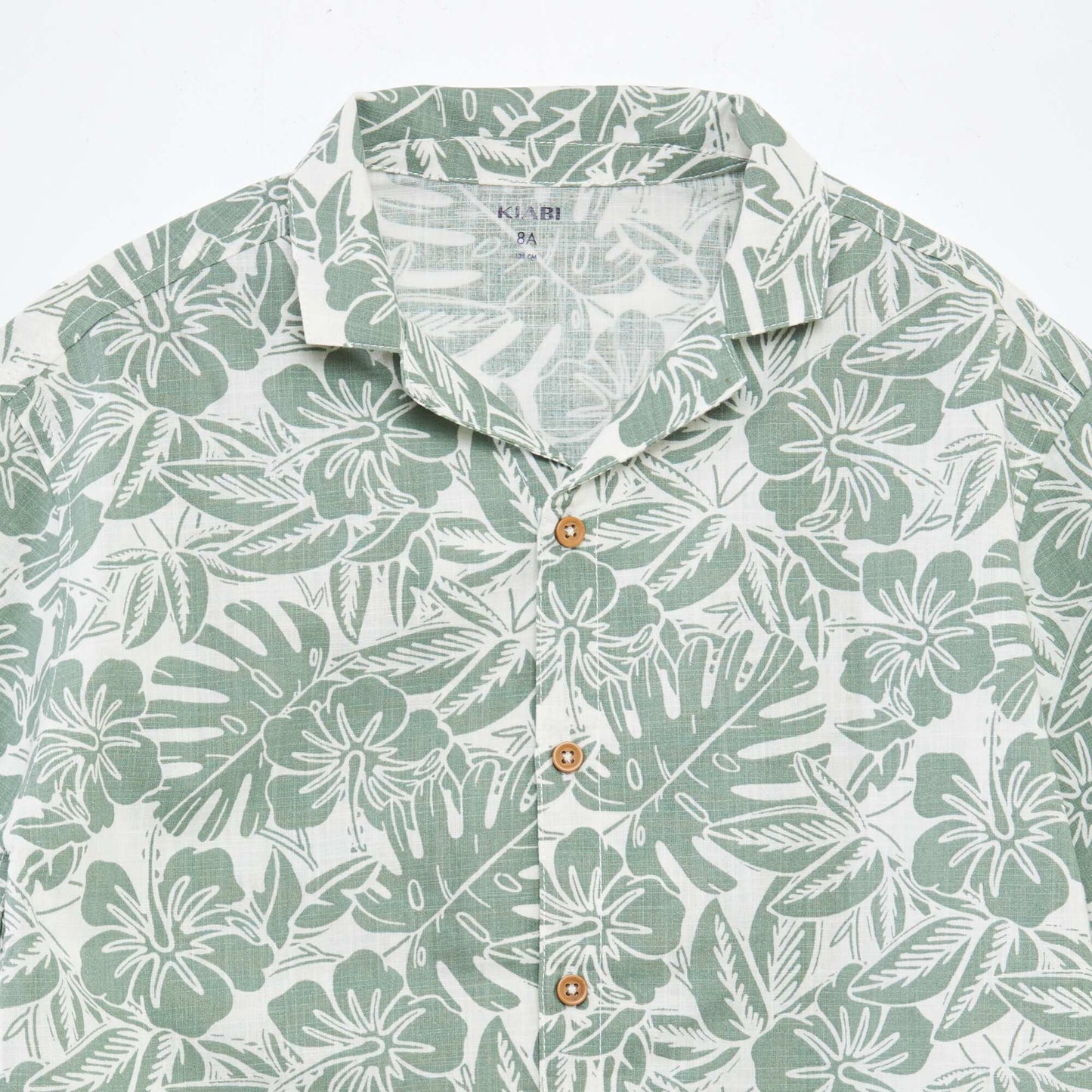 Chemise à manches courtes et col pyjama avec imprimé KAKI