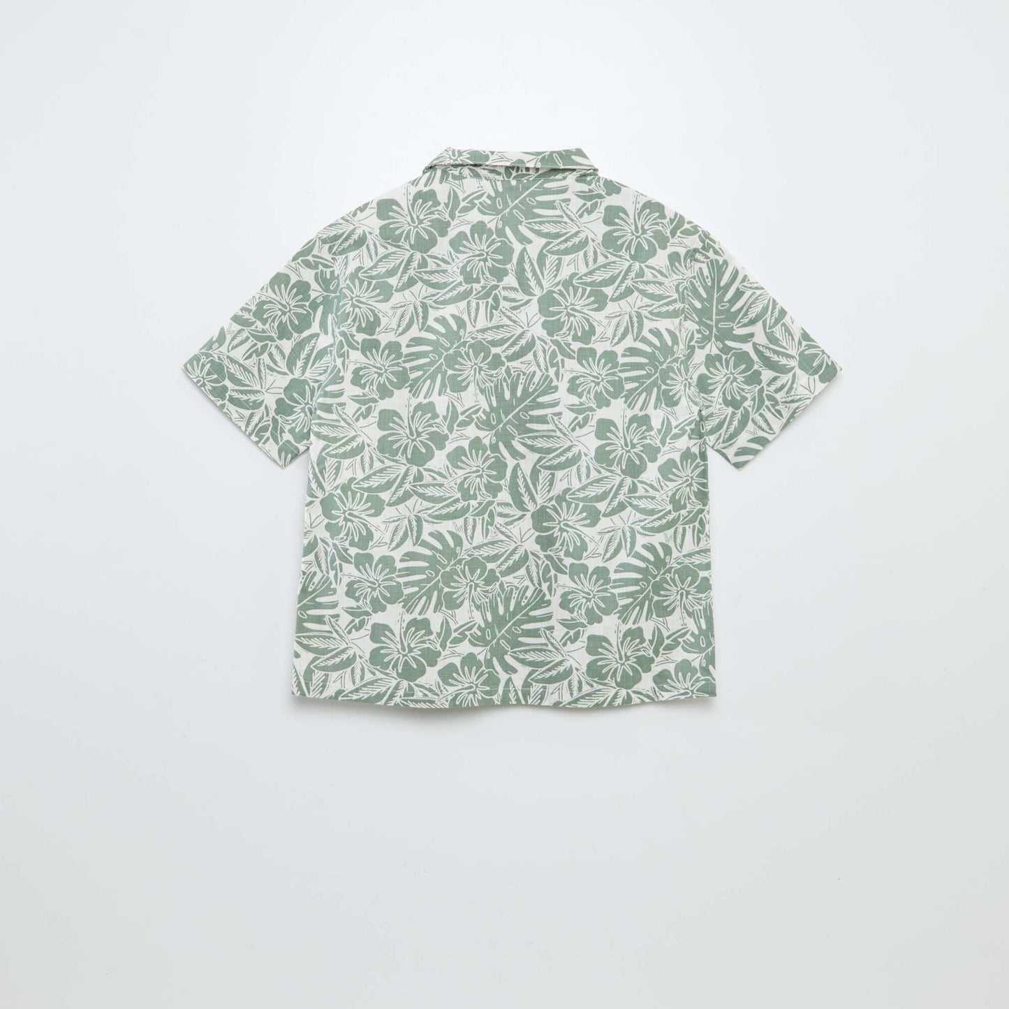 Chemise à manches courtes et col pyjama avec imprimé KAKI