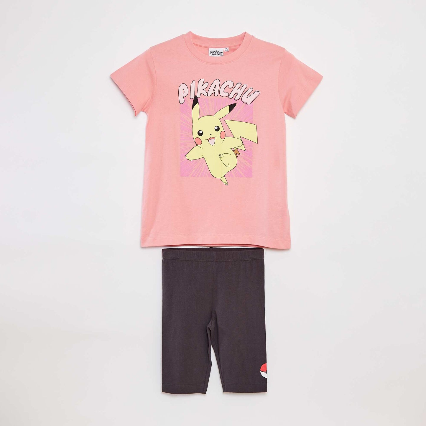 Ensemble pyjama 'Pokémon' 'Pikachu' short + t-shirt - 2 pièces ROSE