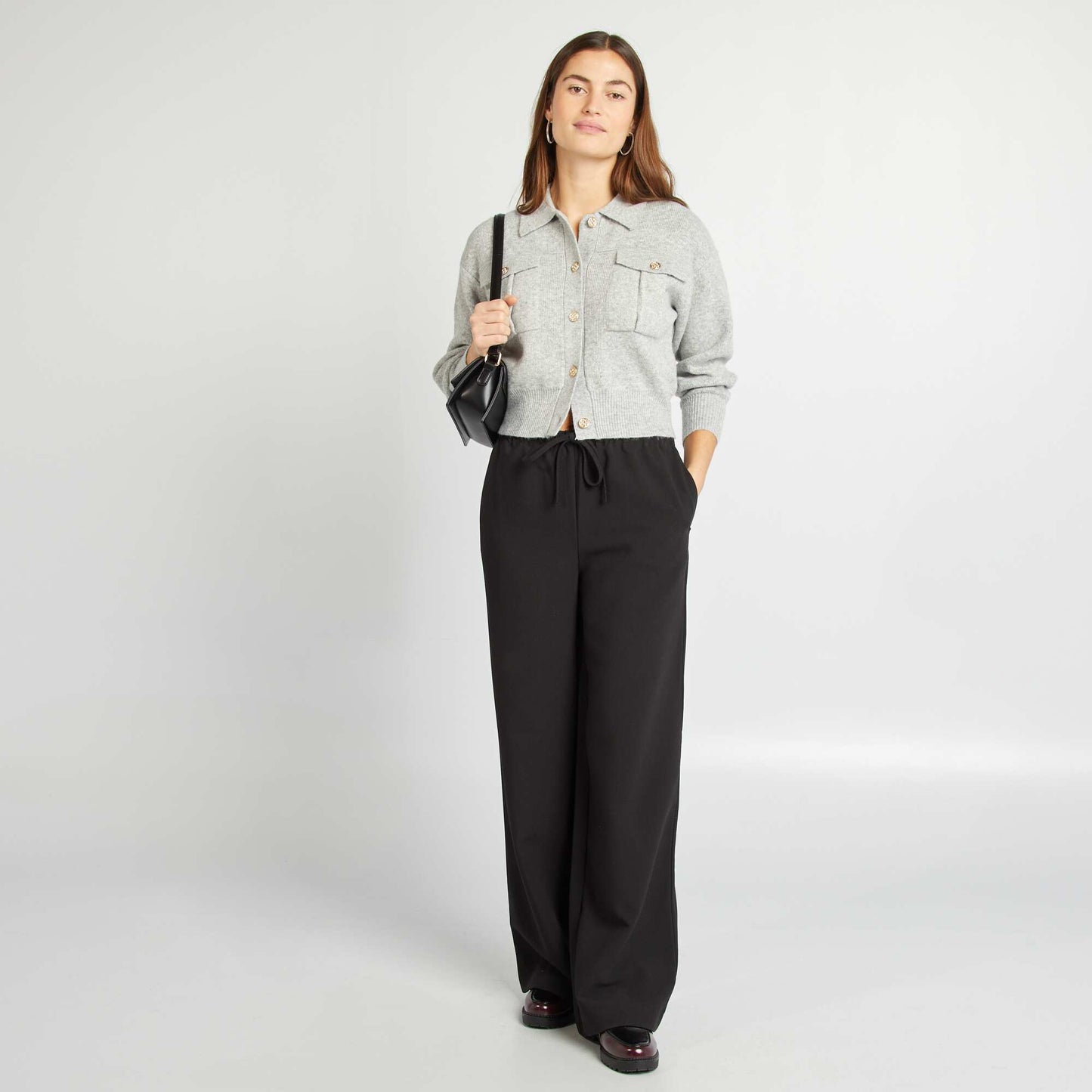 Gilet avec boutons fantaisies Gris