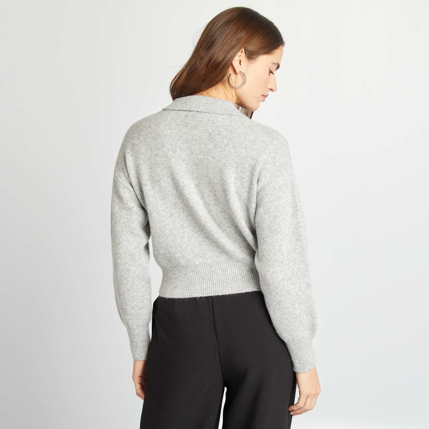 Gilet avec boutons fantaisies Gris