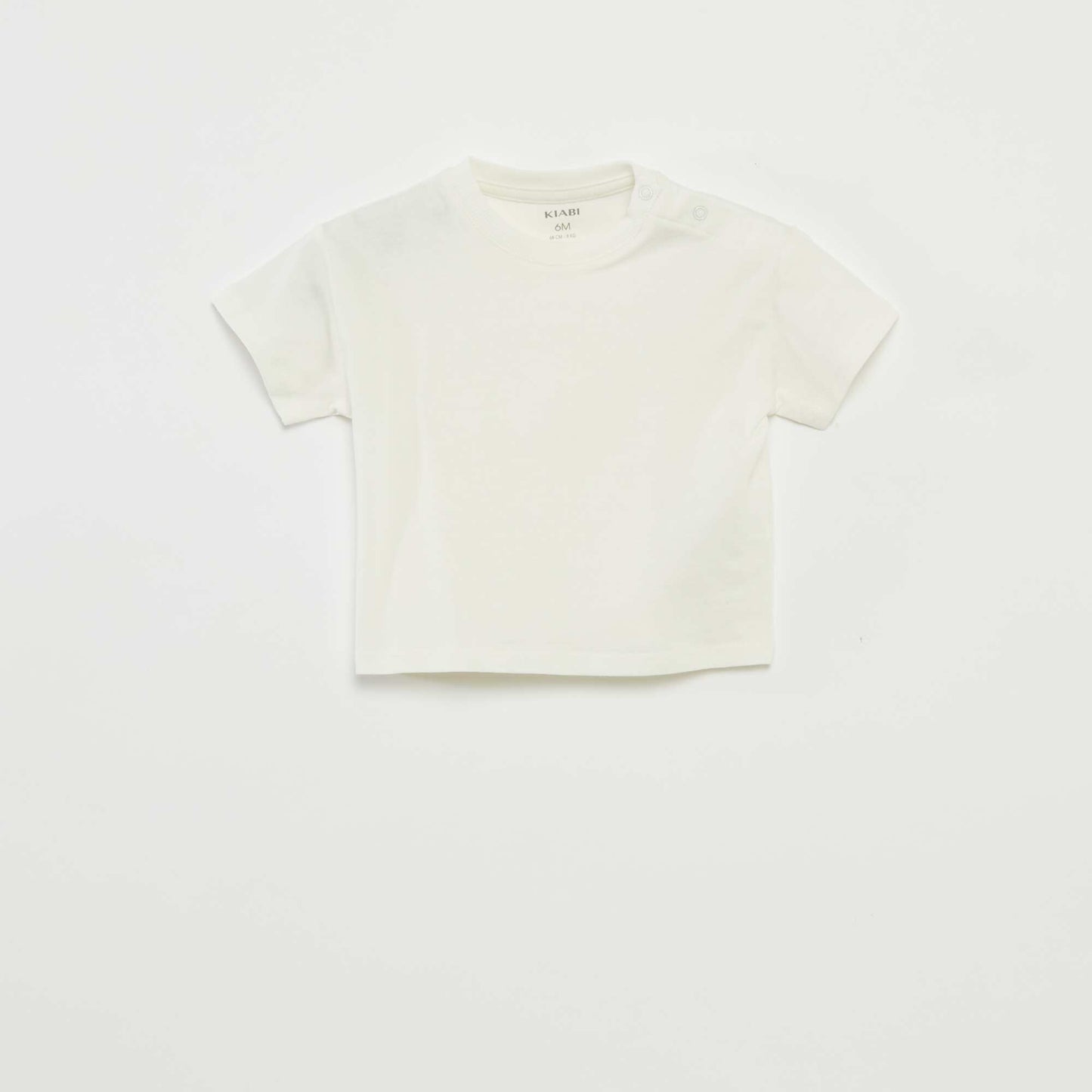 Lot de 2 t-shirts à manches courtes et col rond BLANC