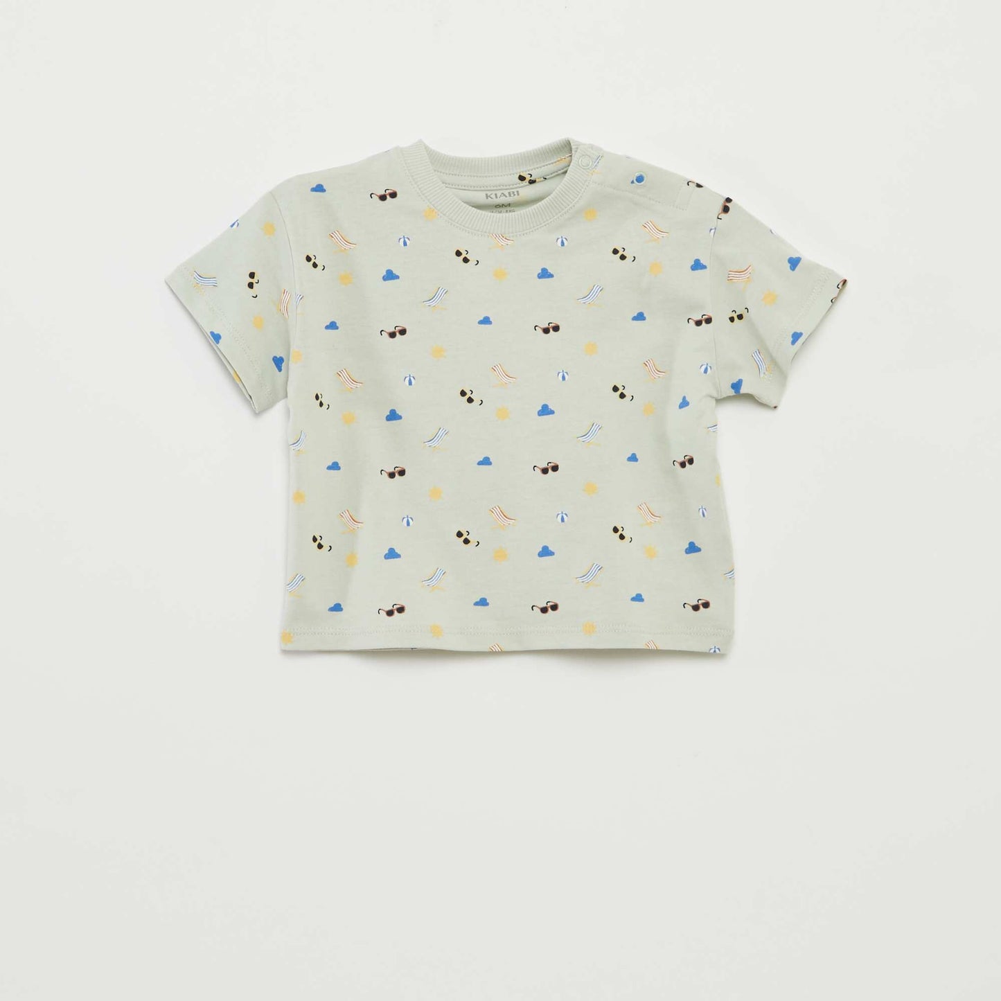 Lot de 2 t-shirts à manches courtes et col rond BLANC