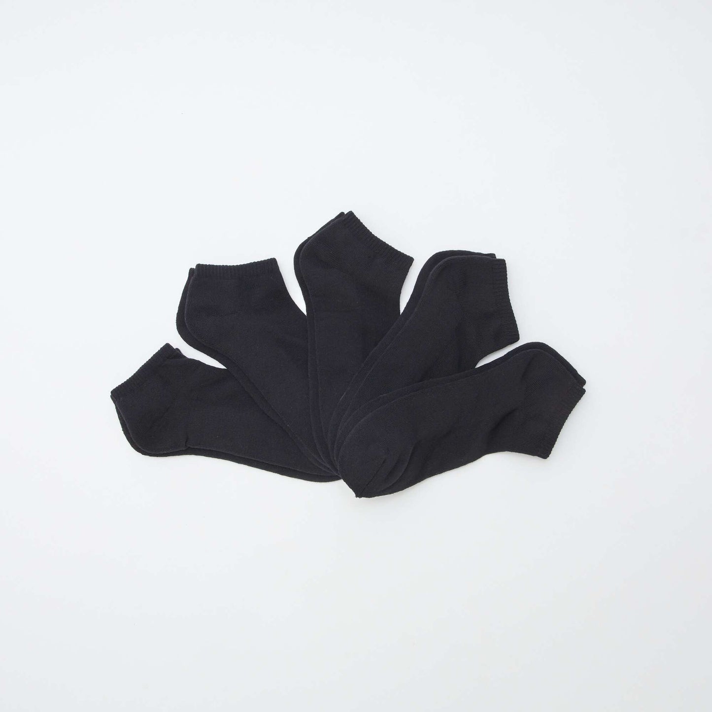 Lot de 5 paires de chaussettes invisibles NOIR