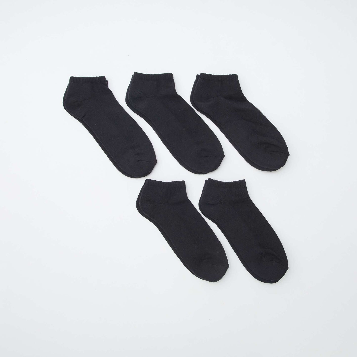 Lot de 5 paires de chaussettes invisibles NOIR