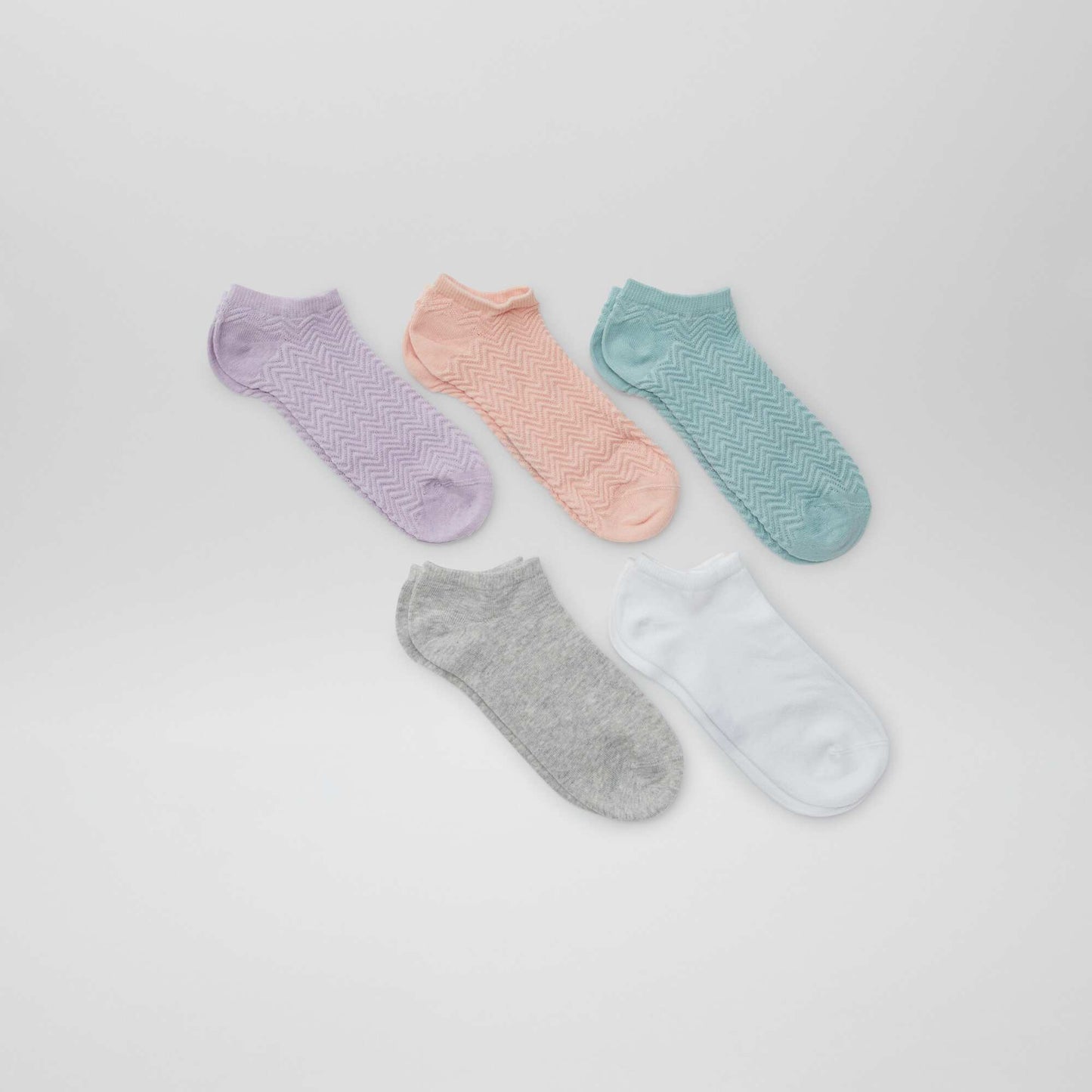 Lot de 5 chaussettes invisibles ORANGE