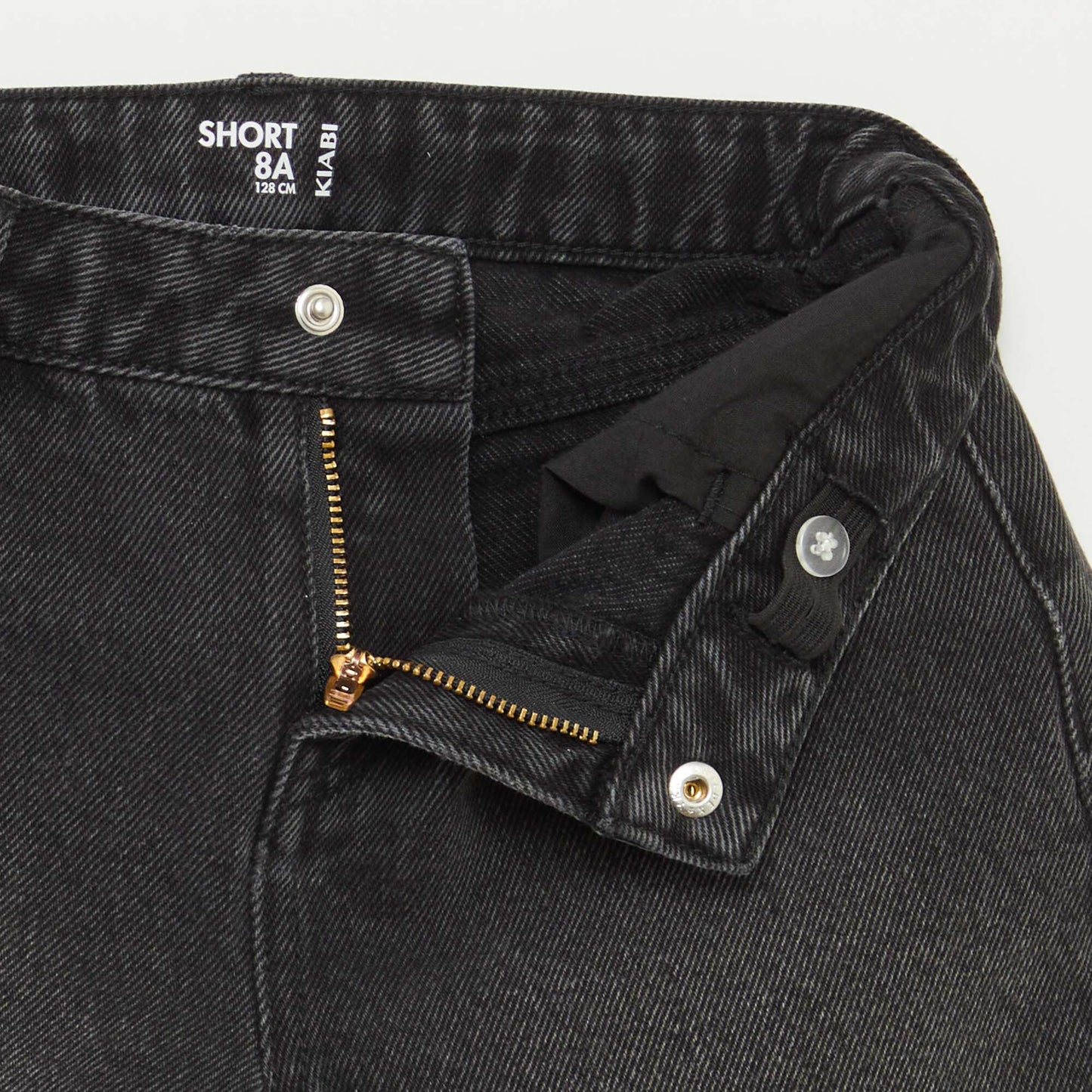 Short en jean NOIR