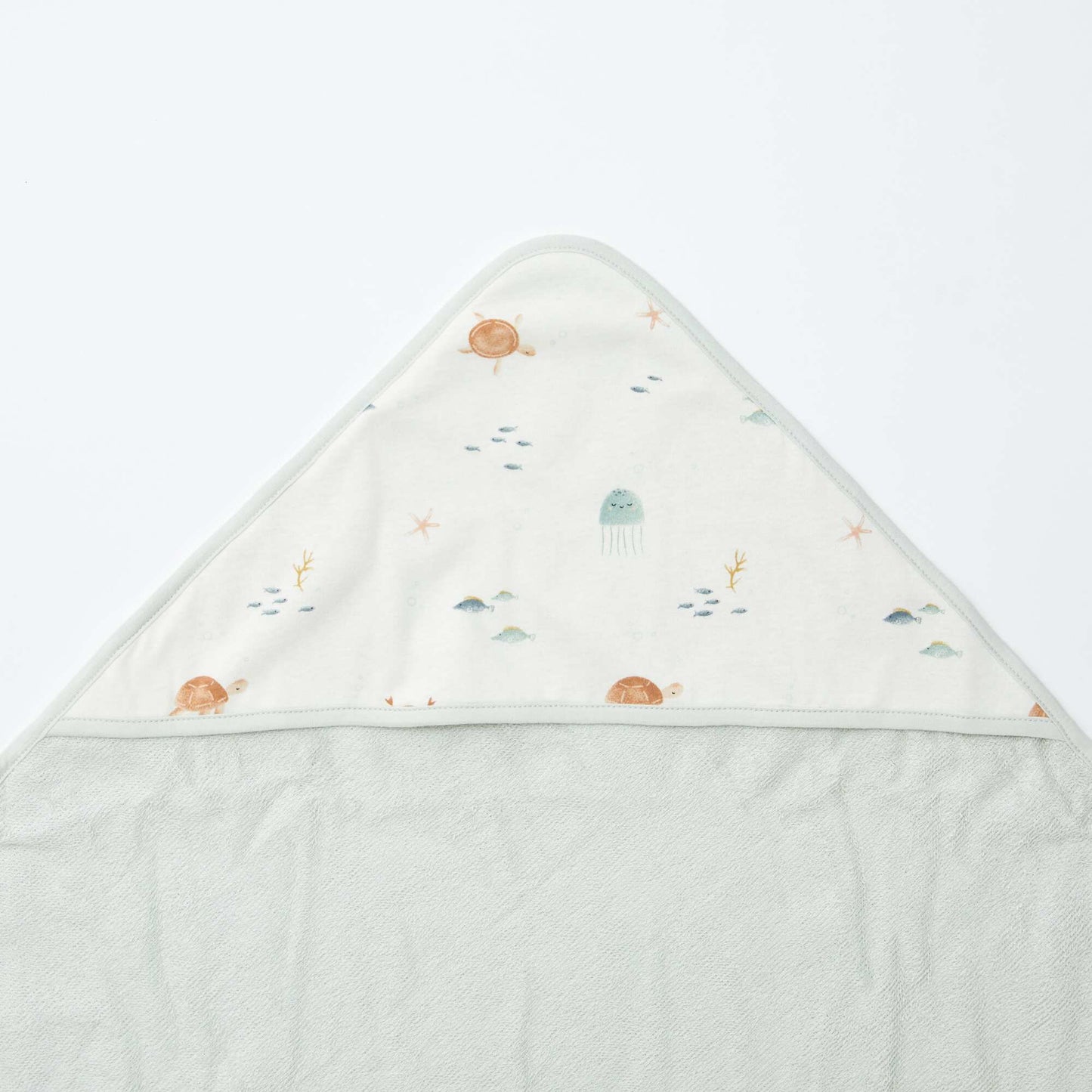 Cape de bain en éponge à motif BLANC