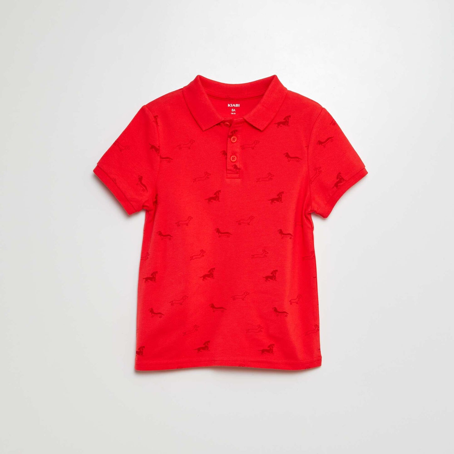 Polo en maille piquée ROUGE