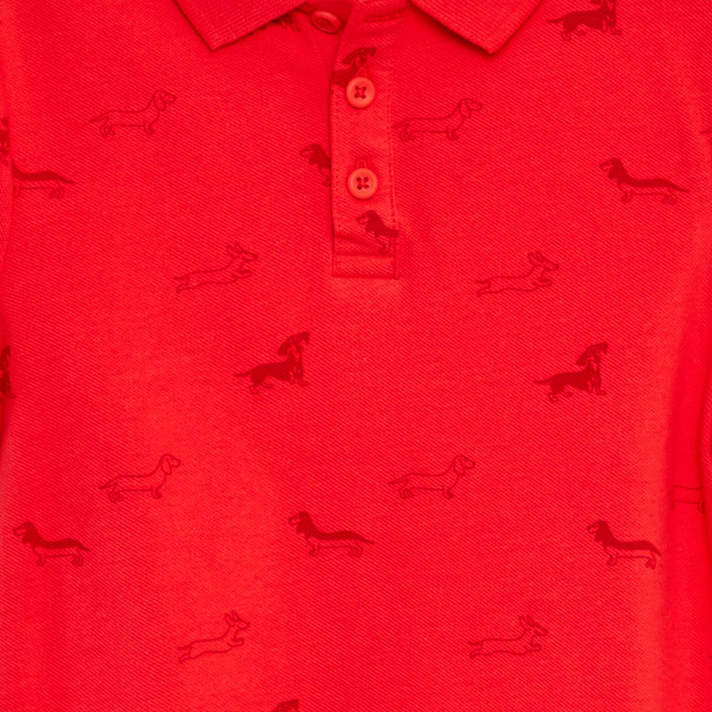 Polo en maille piquée ROUGE