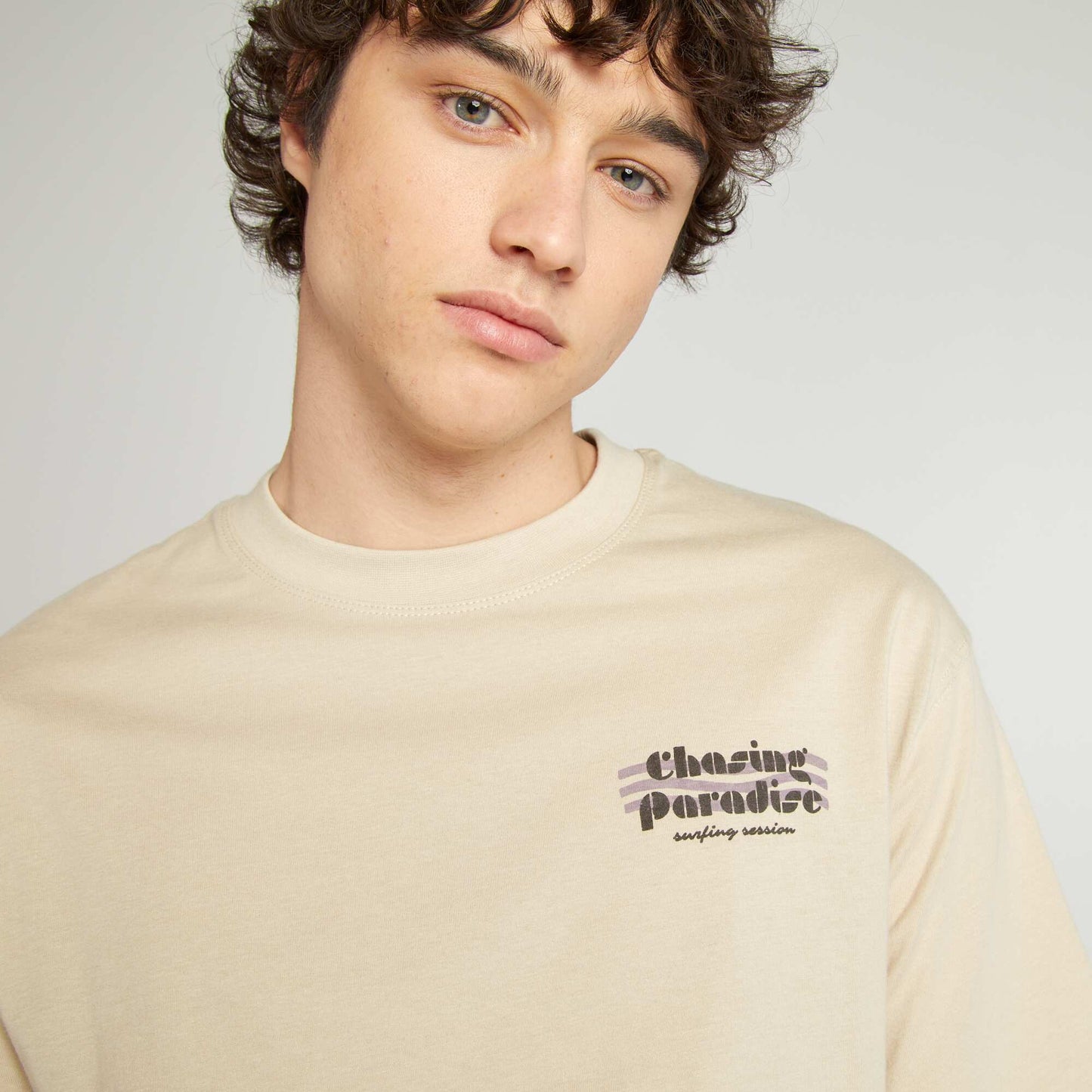 T-shirt imprimé BEIGE