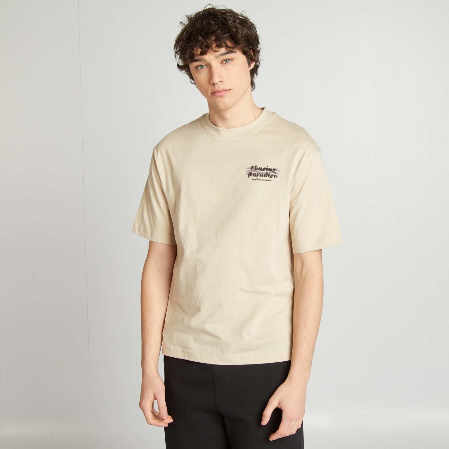 T-shirt imprimé BEIGE