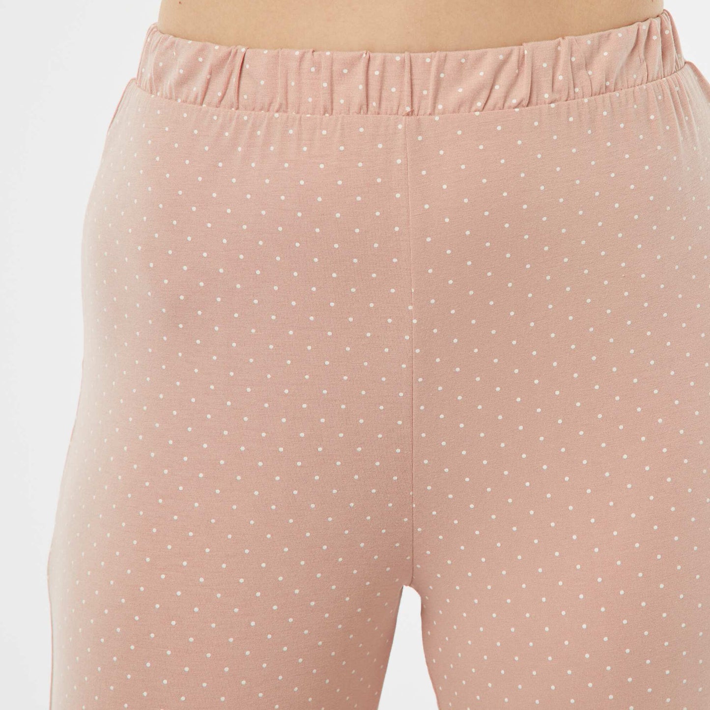 Pyjama long 2 pièces en maille extra-fluide ROSE
