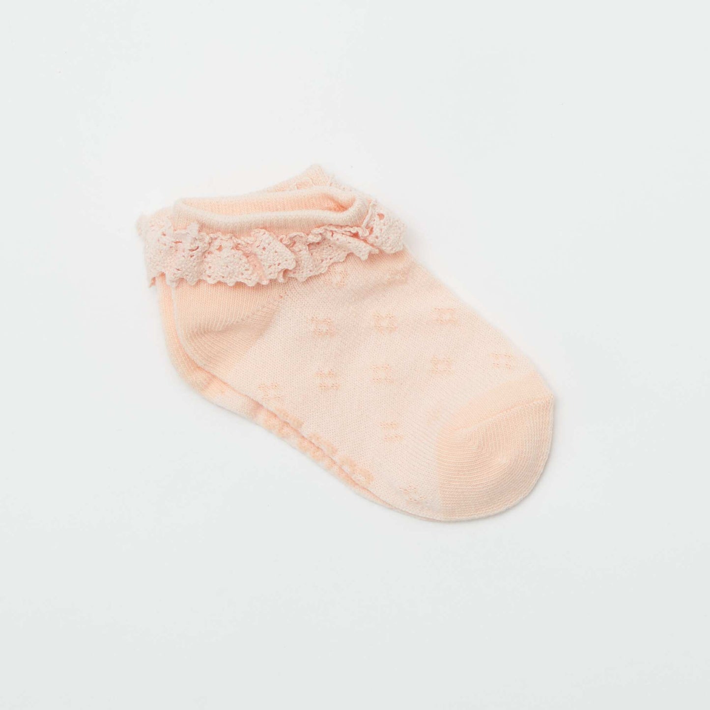 Lot de 3 paires de chaussettes volantées ROSE/GRIS