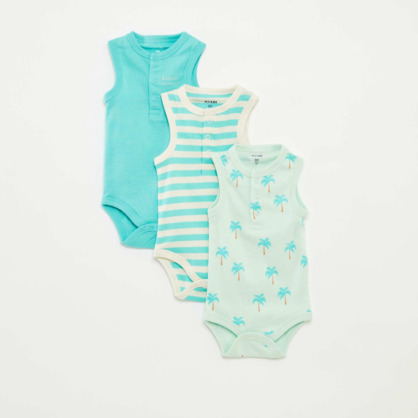 Lot de 3 bodies sans manches VERT