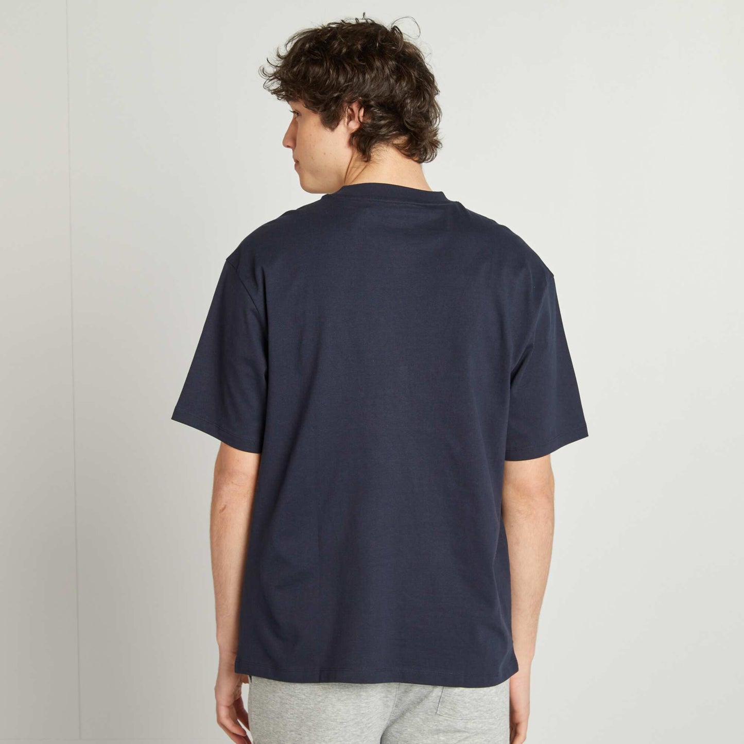 T-shirt manches courtes en maille jersey BLEU