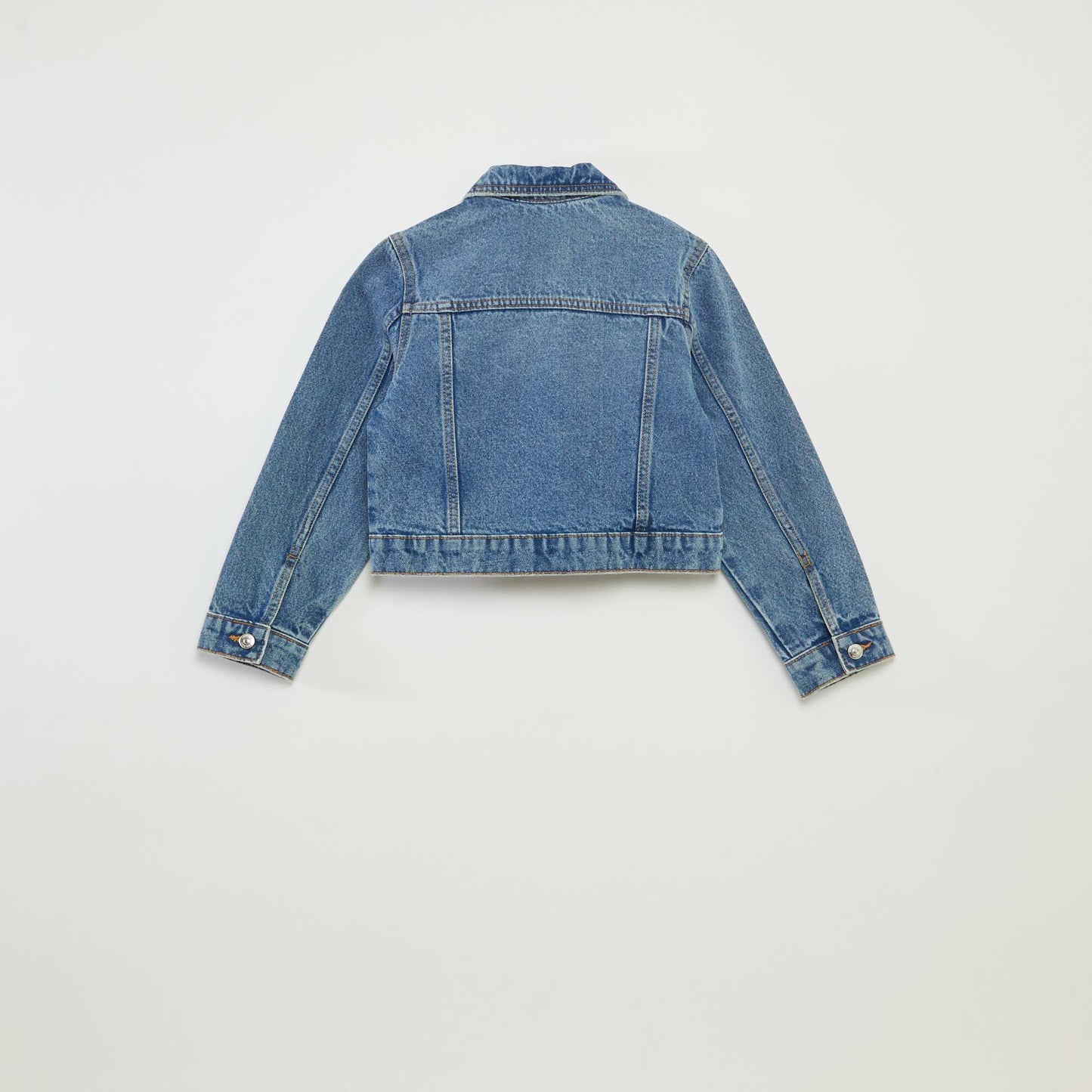 Veste en denim cropped BLEU