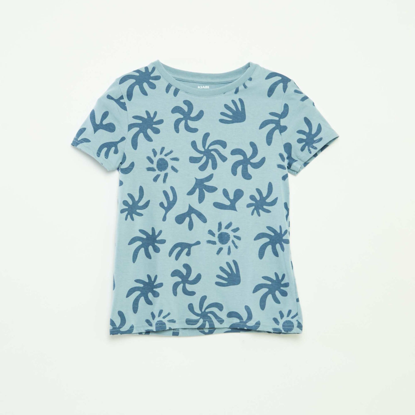 Lot de 2 t-shirts à manches courtes et col rond BLEU
