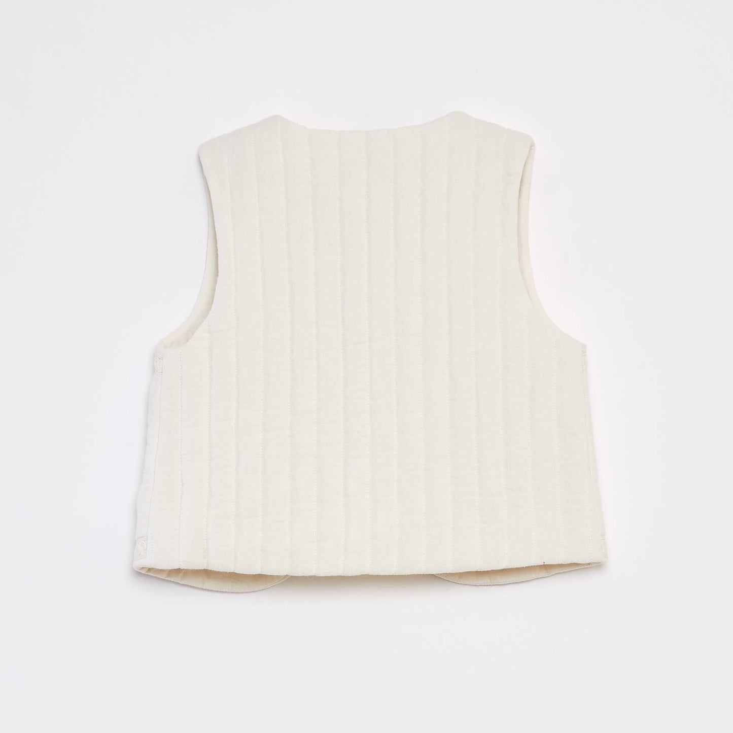 Gilet sans manches brodé BLANC