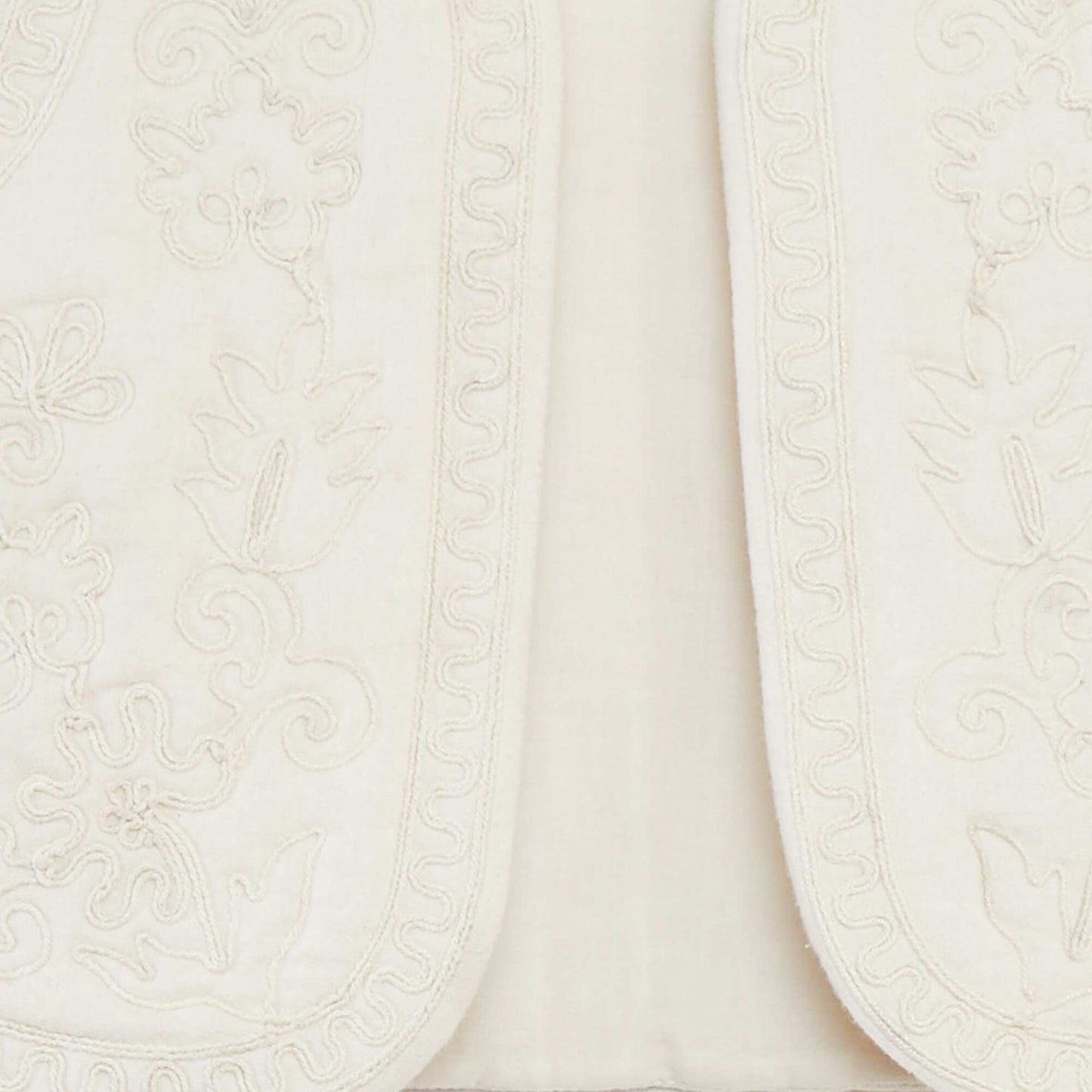 Gilet sans manches brodé BLANC