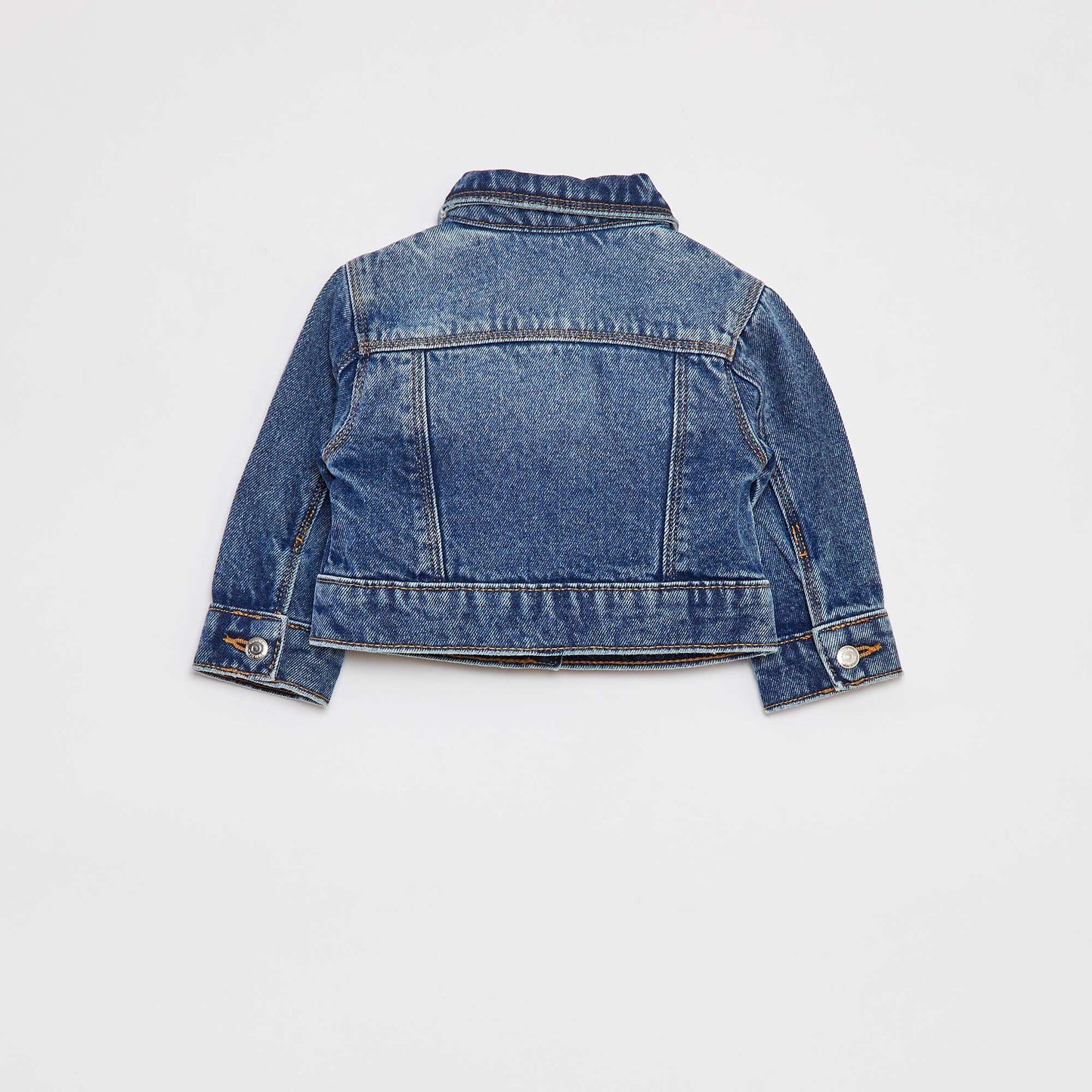 Veste denim avec ouverture pressionnée BLEU