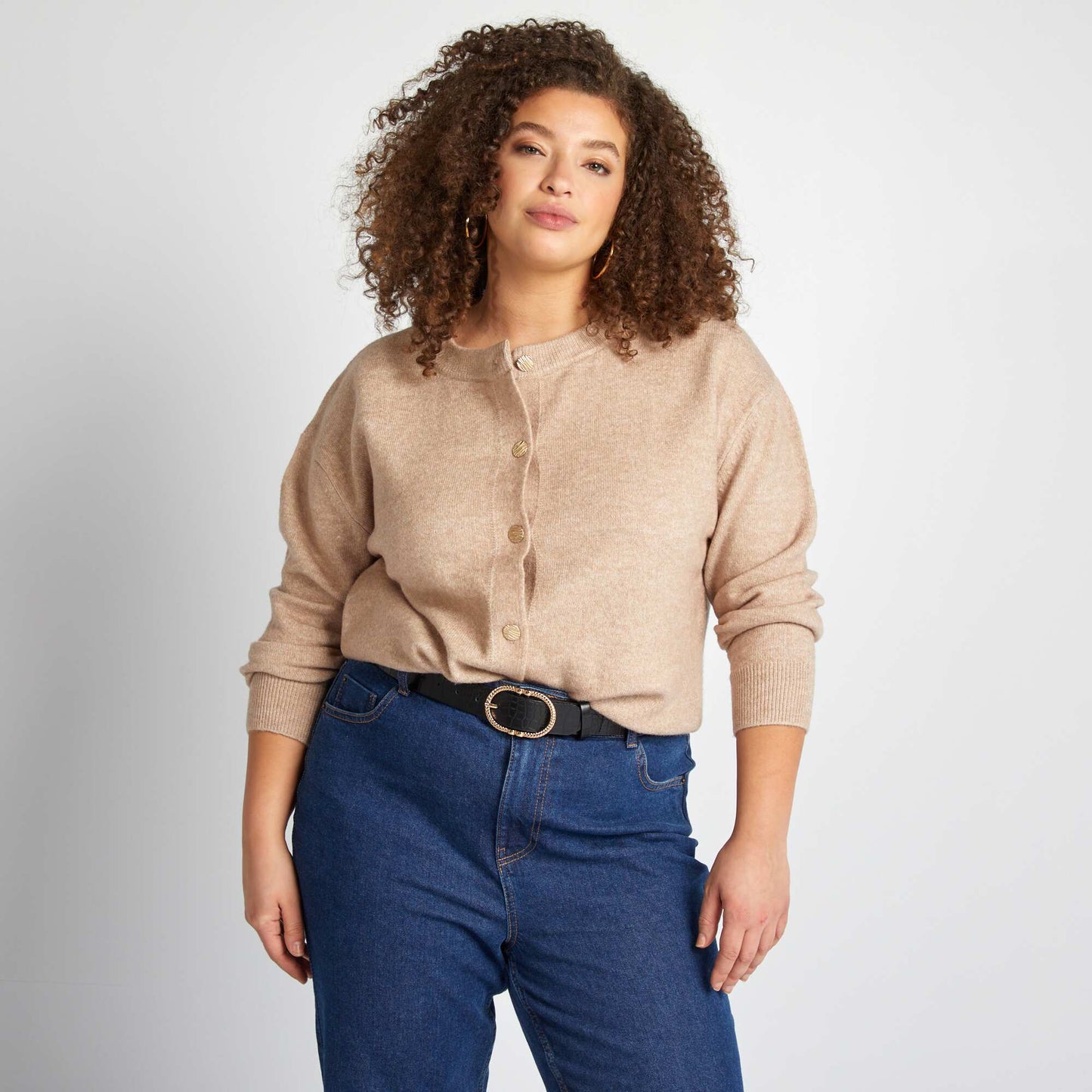 Gilet en laine mélangé MARRON