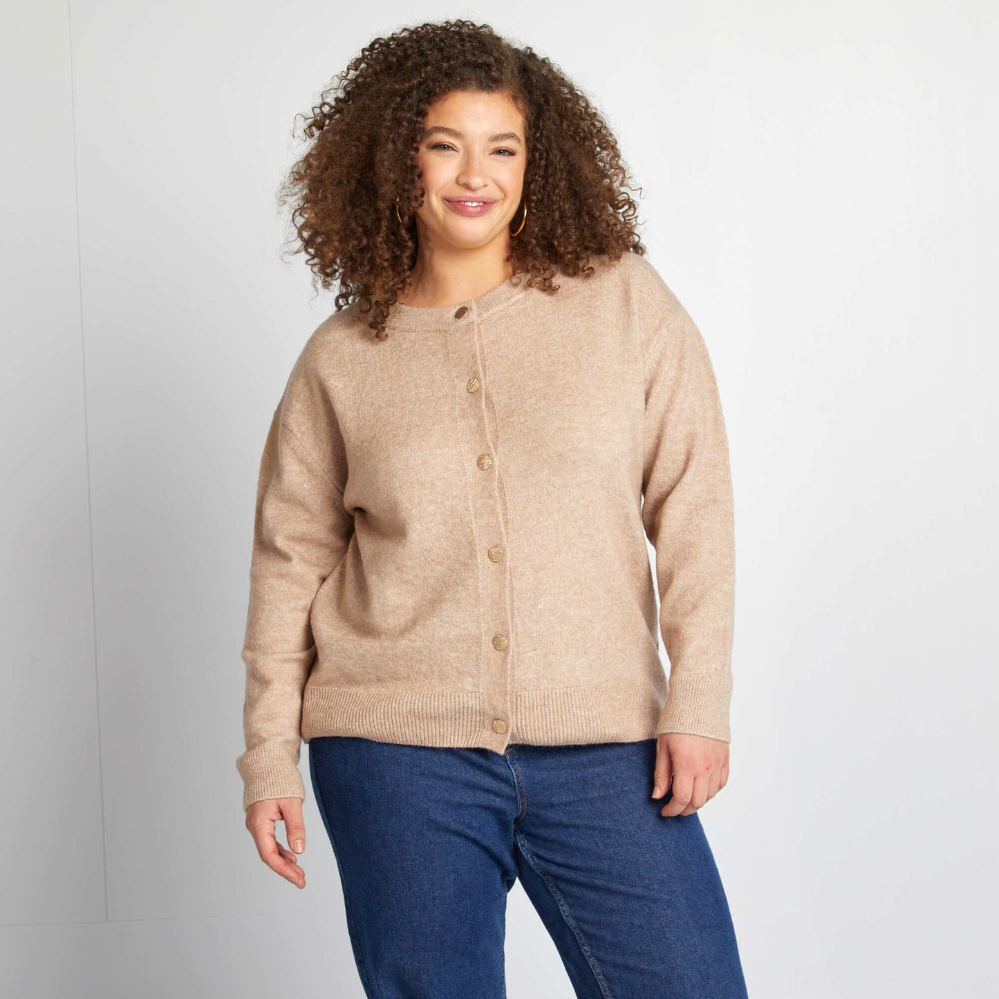 Gilet en laine mélangé MARRON
